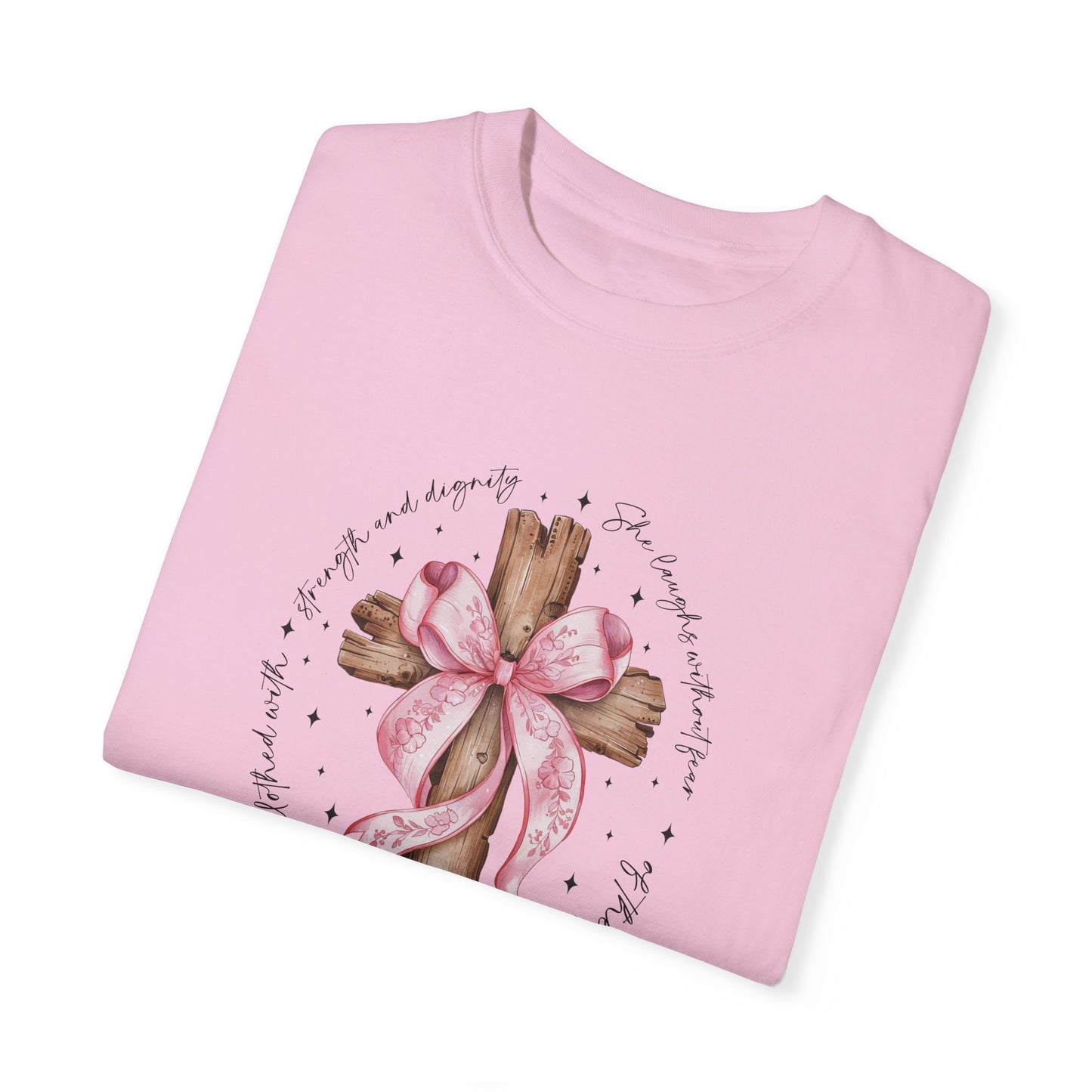 Faith-Inspired Unisex T-Shirt with Proverbs 31:25 Design Coquette