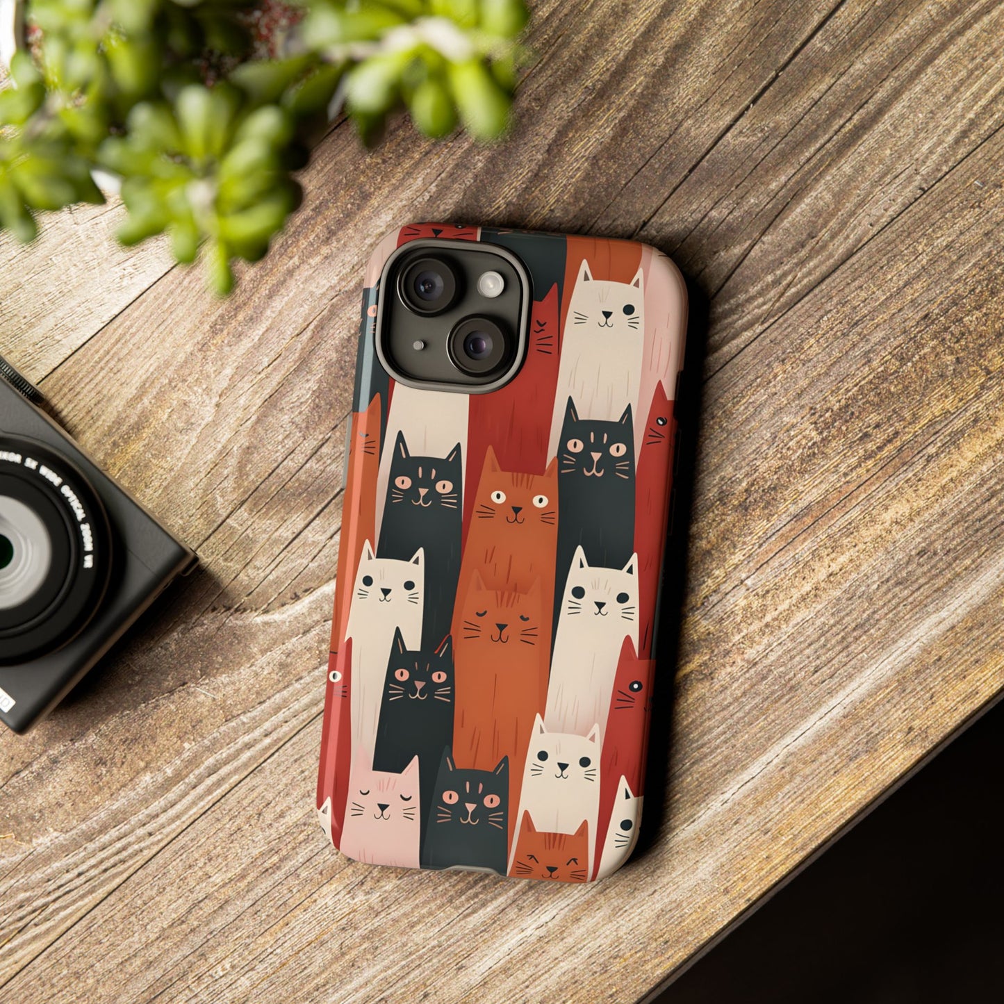 Playful Cat Phone Case - Tough & Stylish Purrfect for Cat Lovers