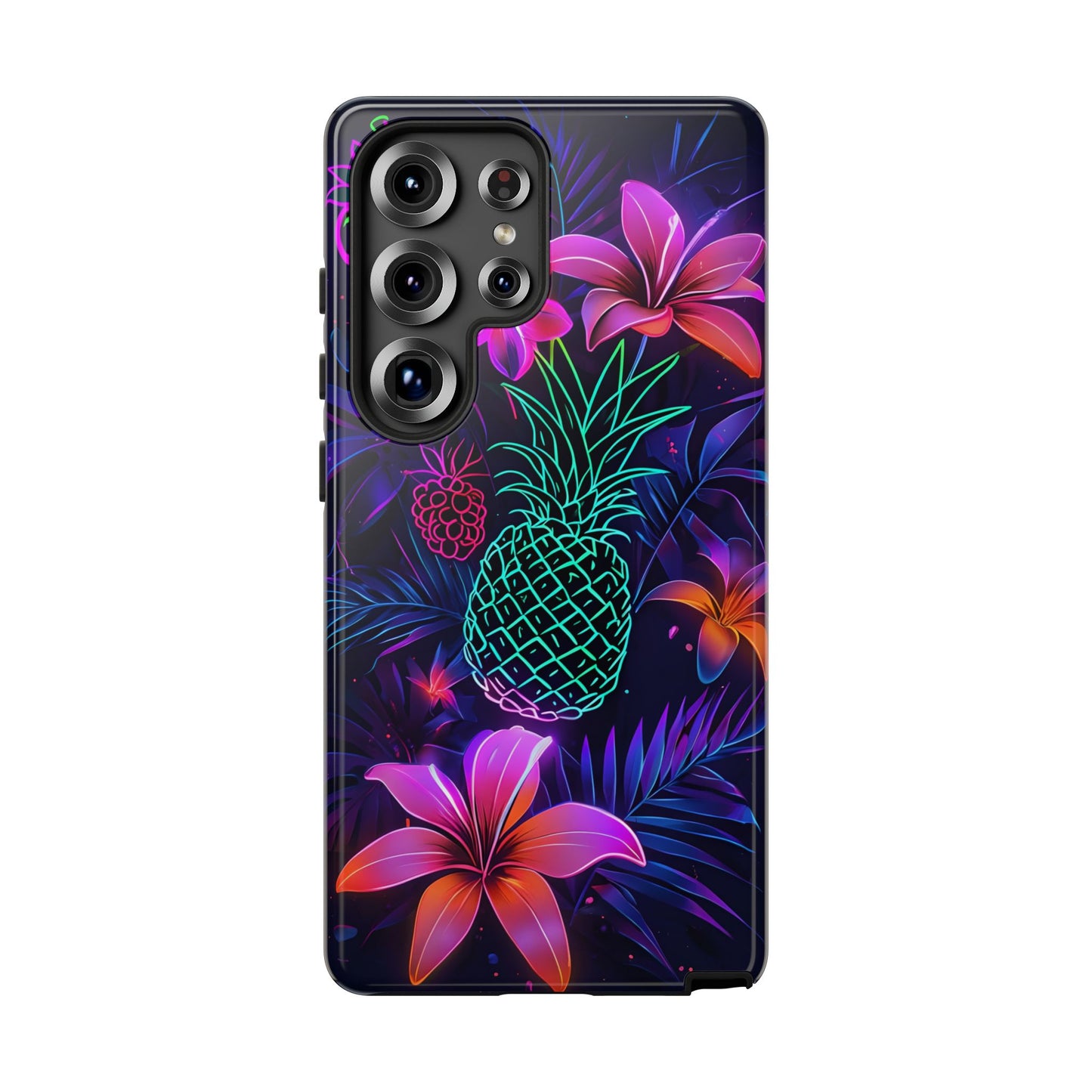 Tough Cases - Tropical Neon Floral iPhone Case