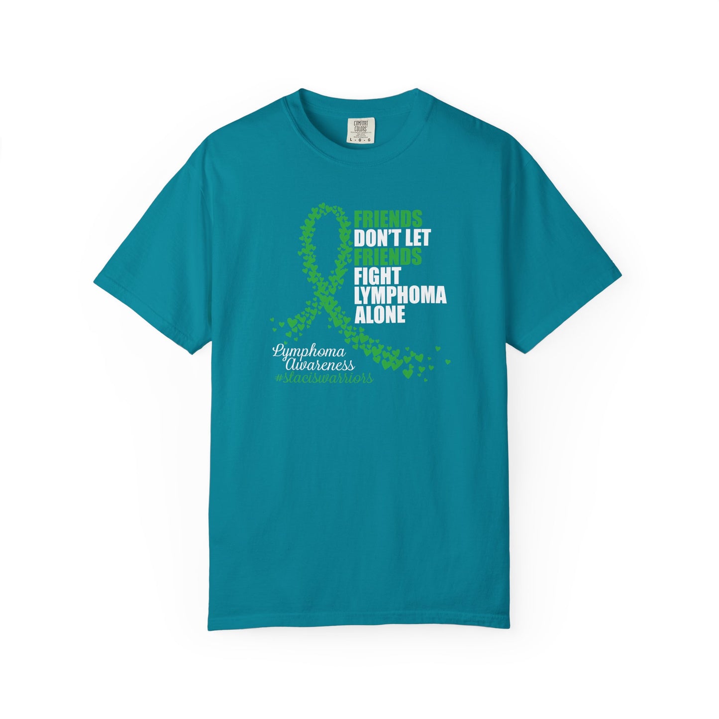 Supportive Lymphoma Awareness T-Shirt, Comfort Tee, Unisex Gift, Pink Ribbon Shirt, Friendship Tee, Cancer Awareness