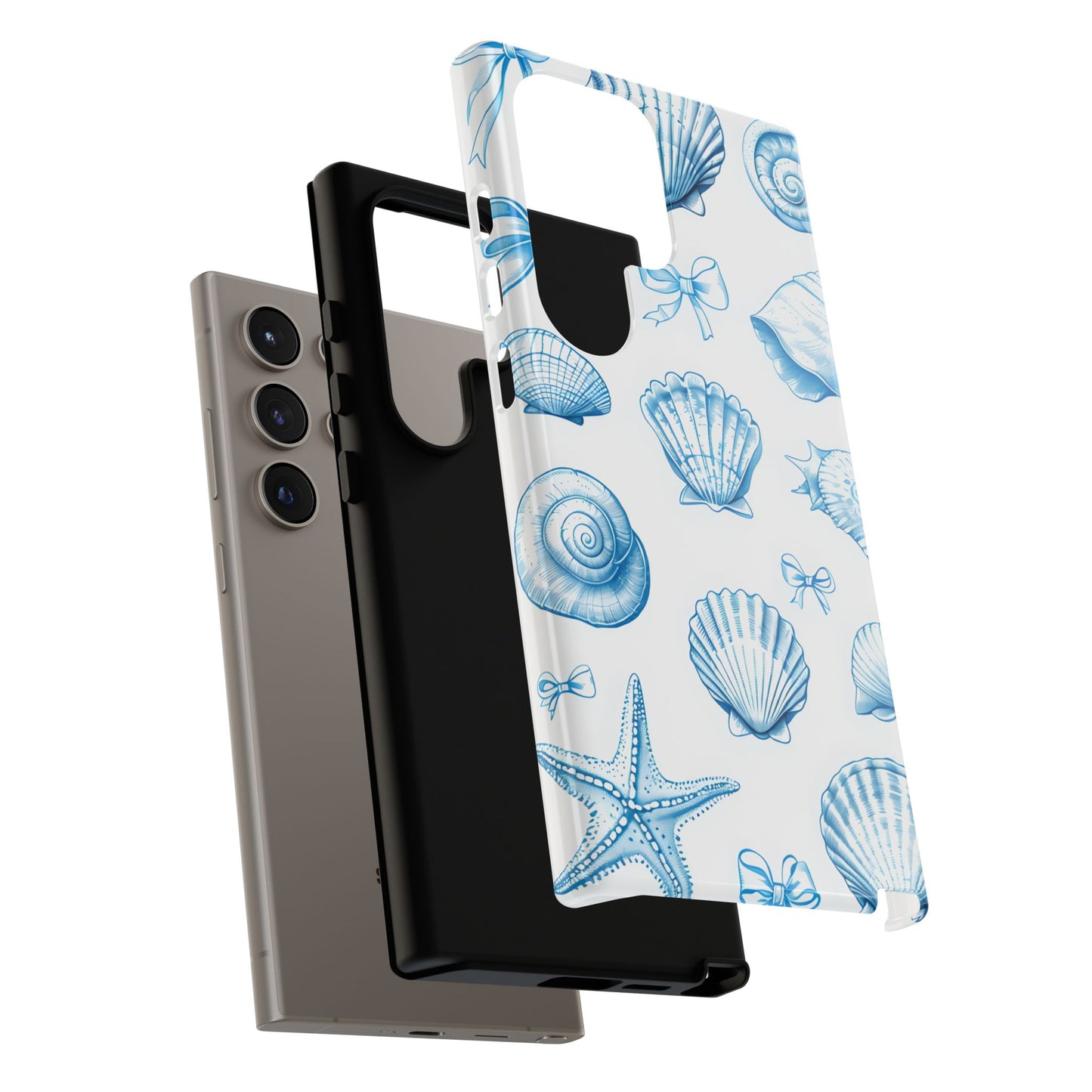 Coquette-Coastal Ocean-Themed Phone Case - Seashell and Starfish Design