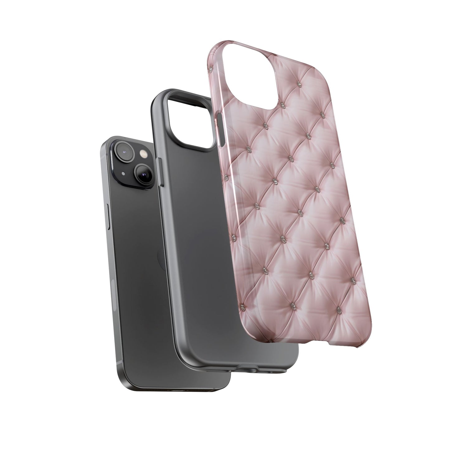 Luxury Pink Quilted Phone Case - Tough Cases for Stylish Protection