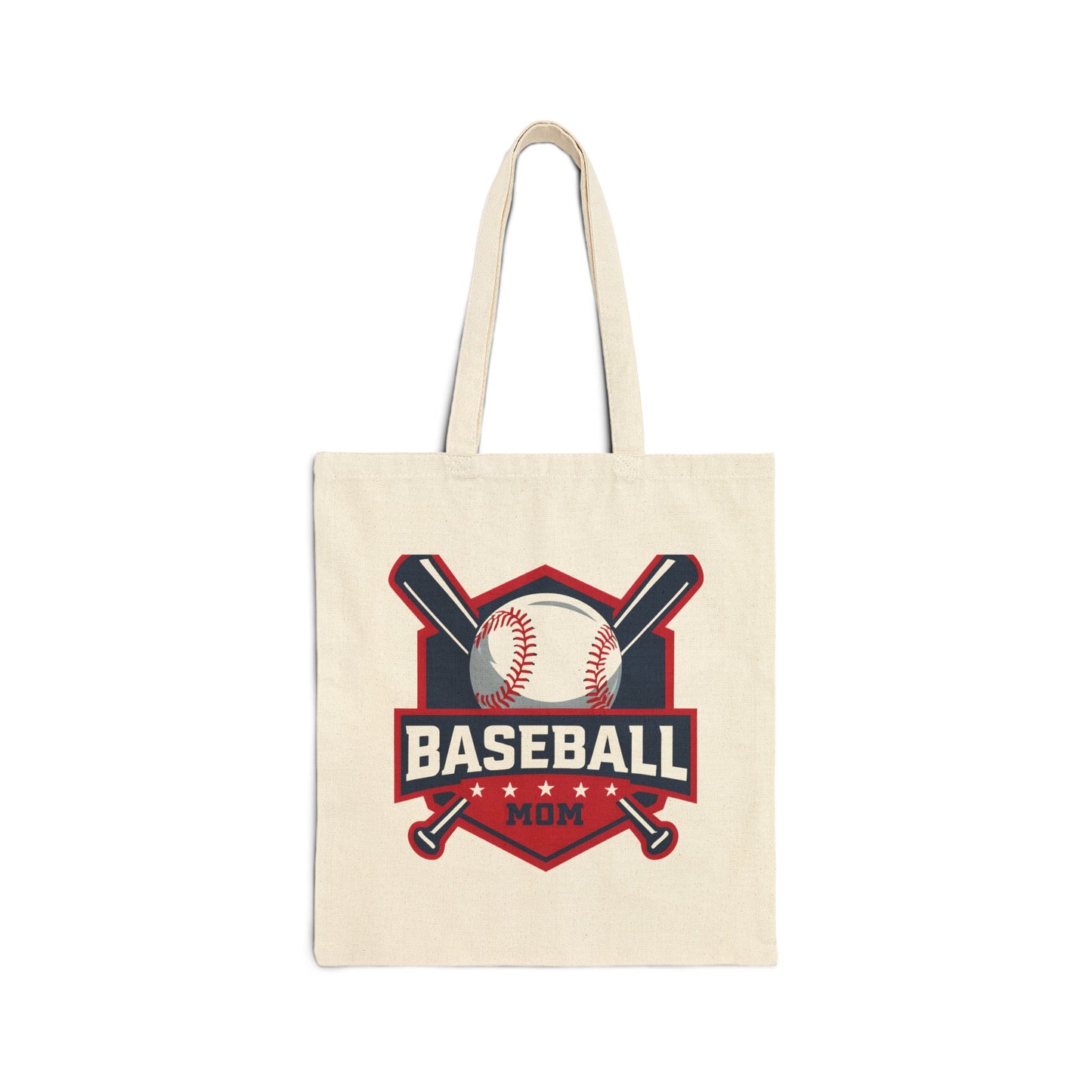 Baseball Mom Cotton Canvas Tote Bag - Stylish and Functional
