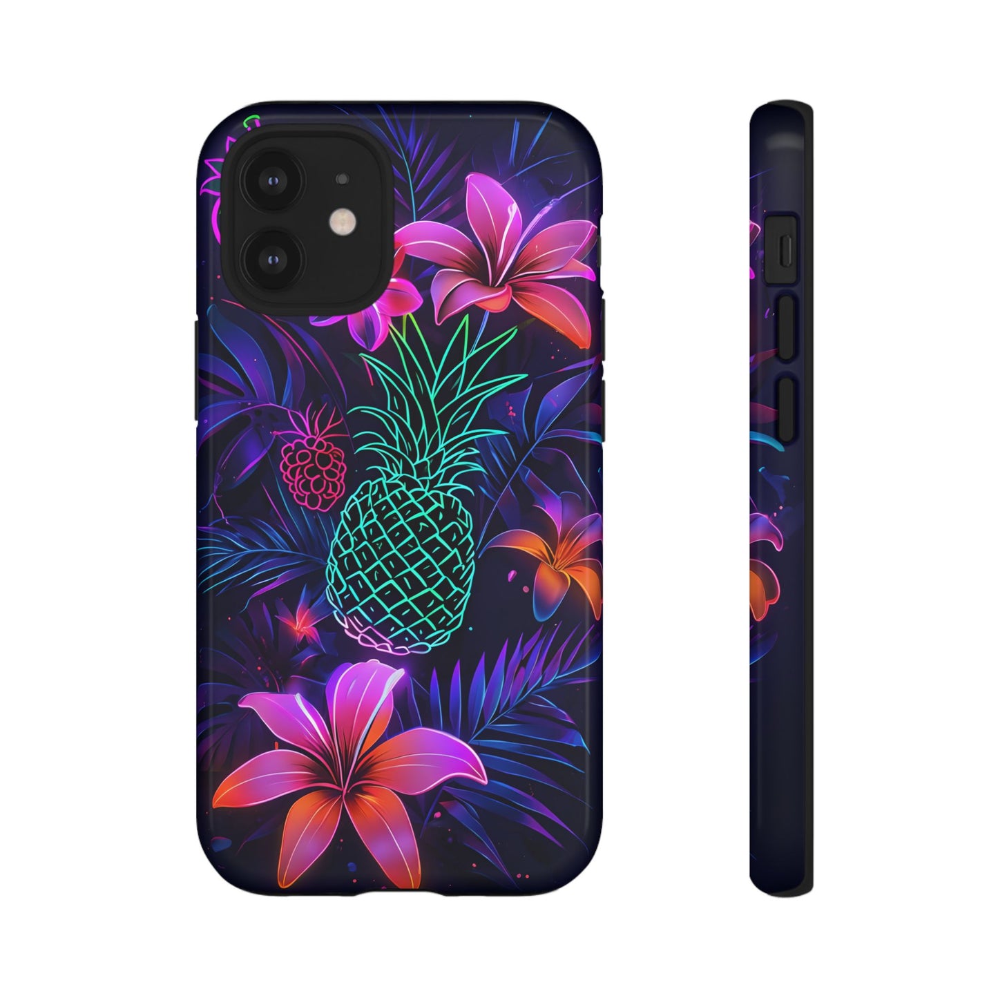 Tough Cases - Tropical Neon Floral iPhone Case