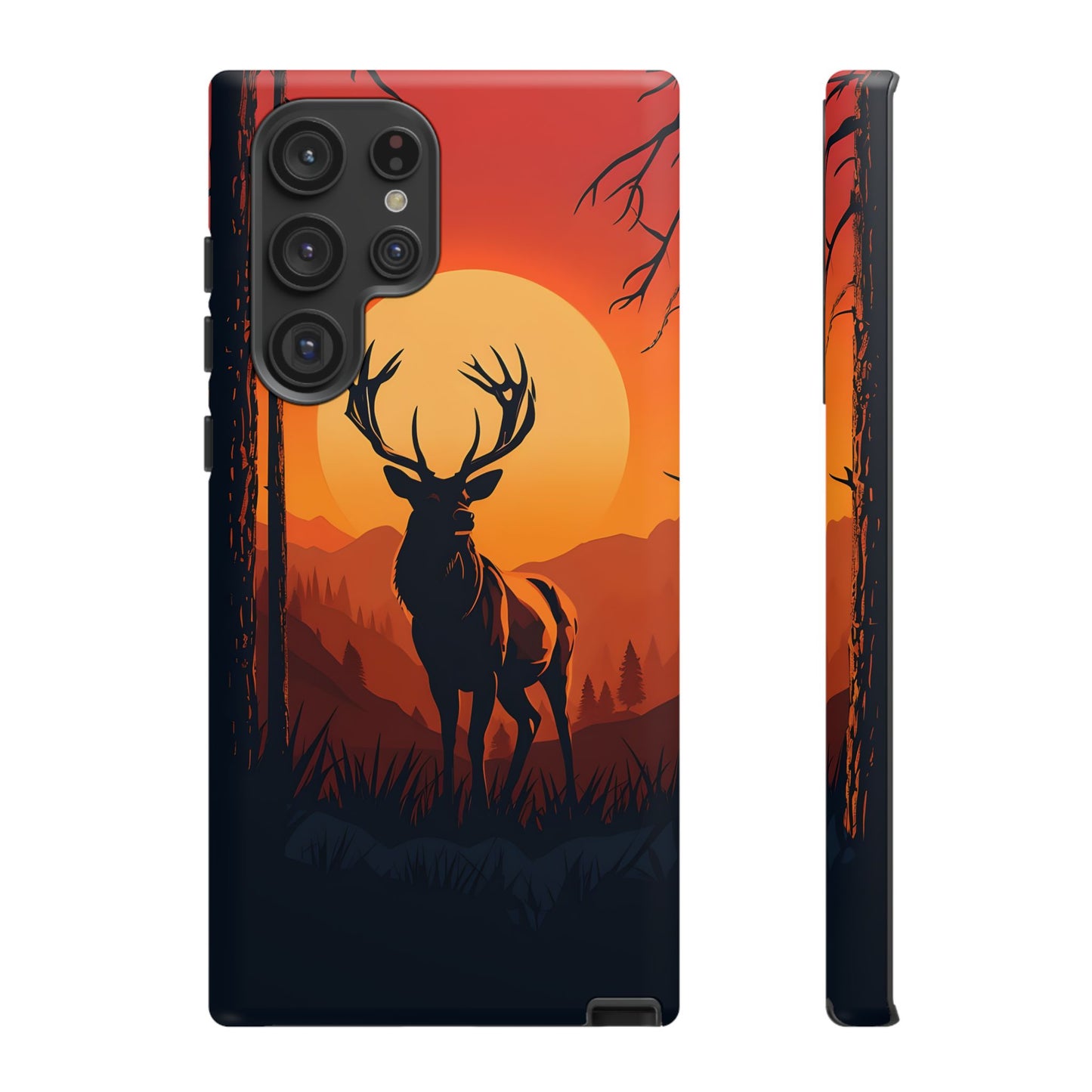 Wildlife Phone Case - Stag and Sunset Design for Nature Lovers