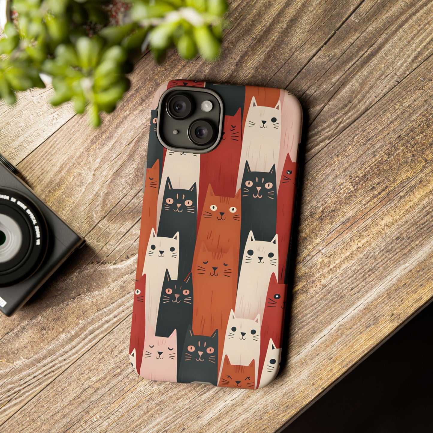 Playful Cat Phone Case - Tough & Stylish Purrfect for Cat Lovers