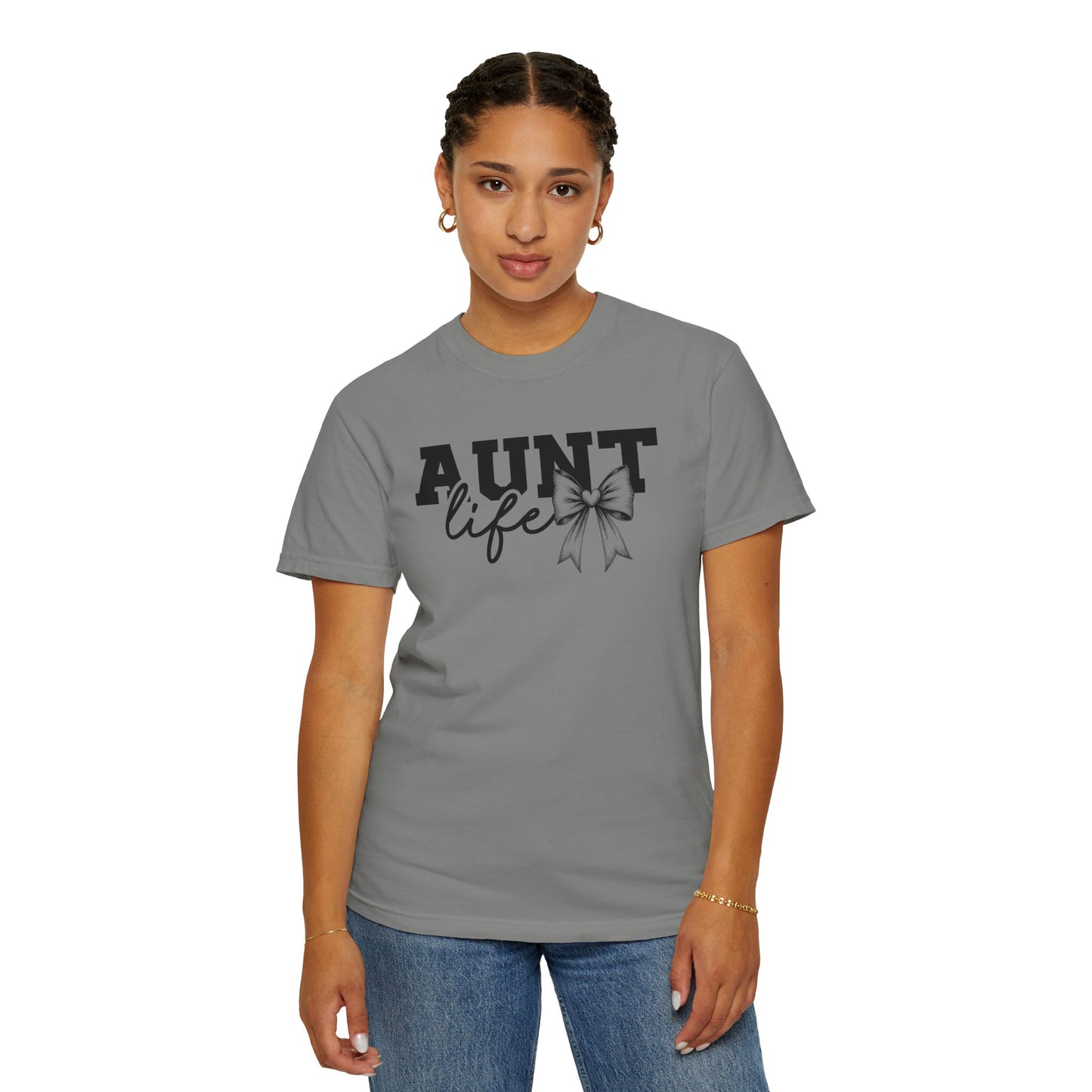 AUNT Life Garment-Dyed T-Shirt - Perfect Gift for Aunts