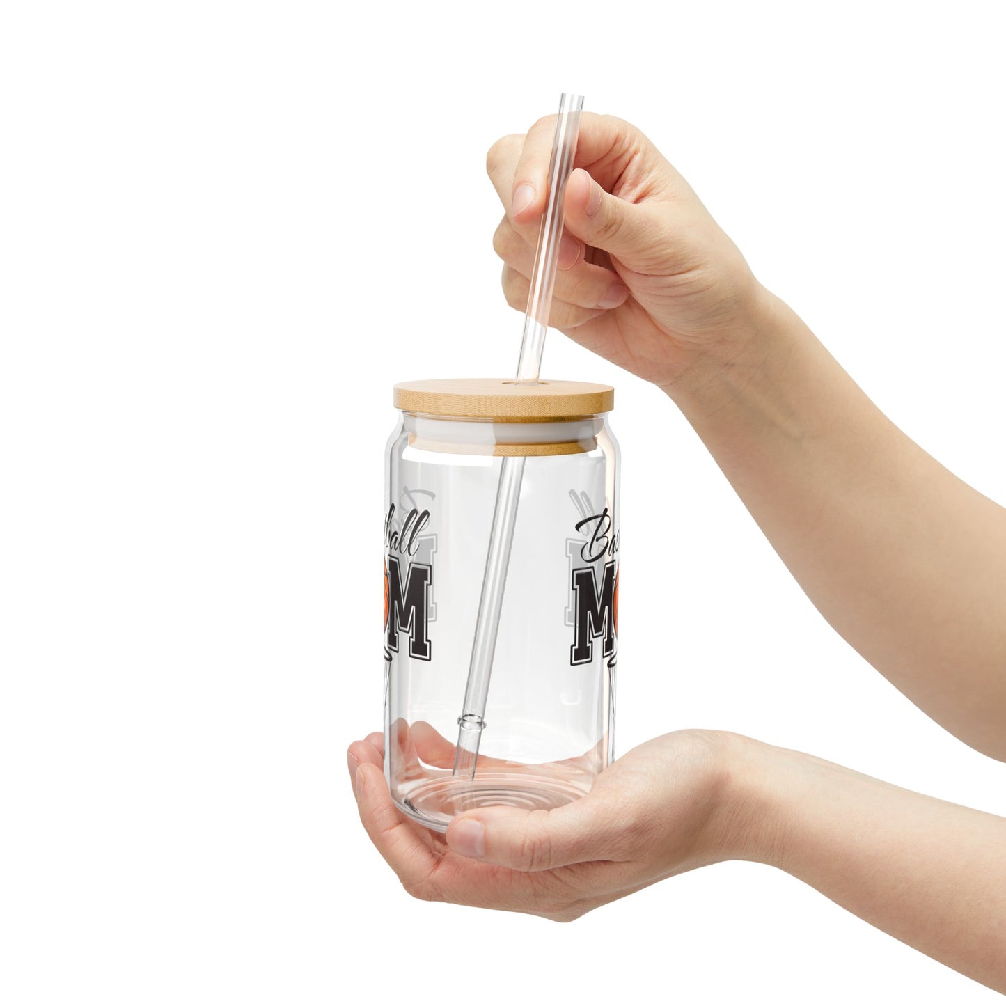Basketball Mom Sipper Glass, 16oz - Perfect for Game Day!