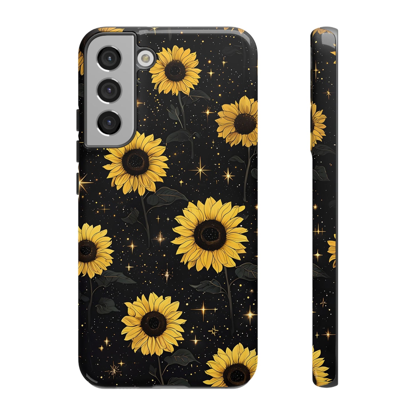 Sunflower Galaxy Tough Case - Durable Phone Cover with Floral Design