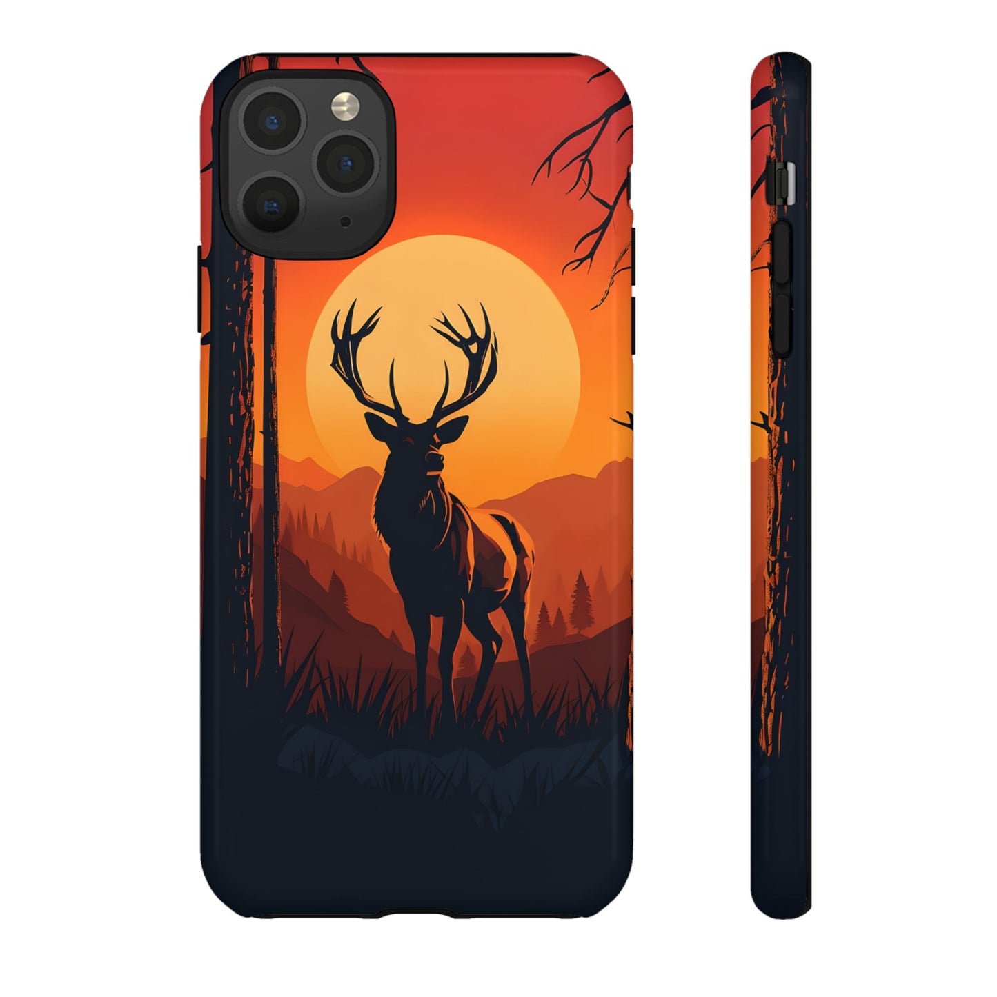 Wildlife Phone Case - Stag and Sunset Design for Nature Lovers