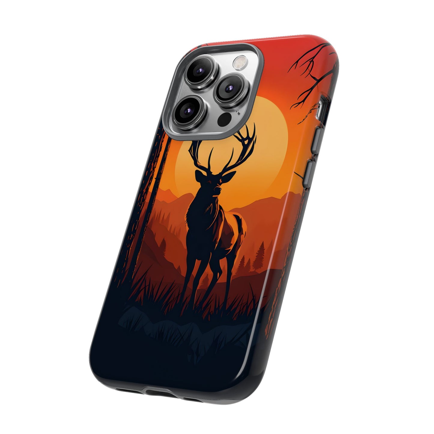 Wildlife Phone Case - Stag and Sunset Design for Nature Lovers