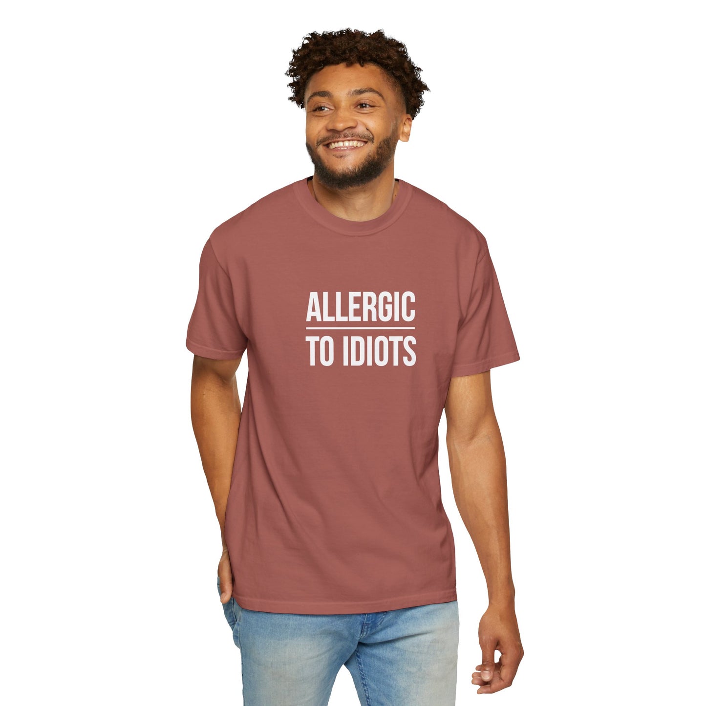 Unisex Allergic to Idiots T-Shirt - Relaxed Fit Cotton Tee