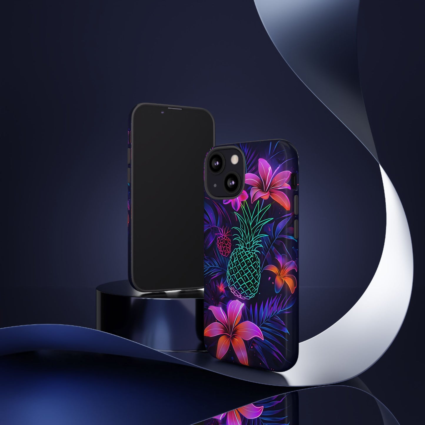 Tough Cases - Tropical Neon Floral iPhone Case