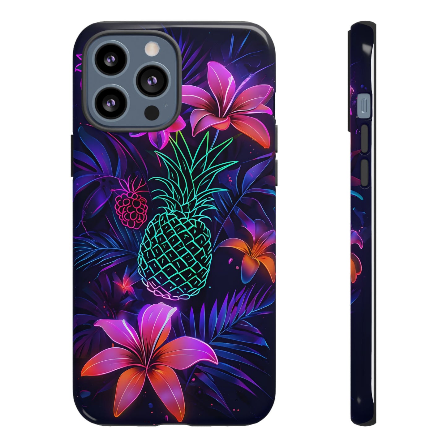 Tough Cases - Tropical Neon Floral iPhone Case
