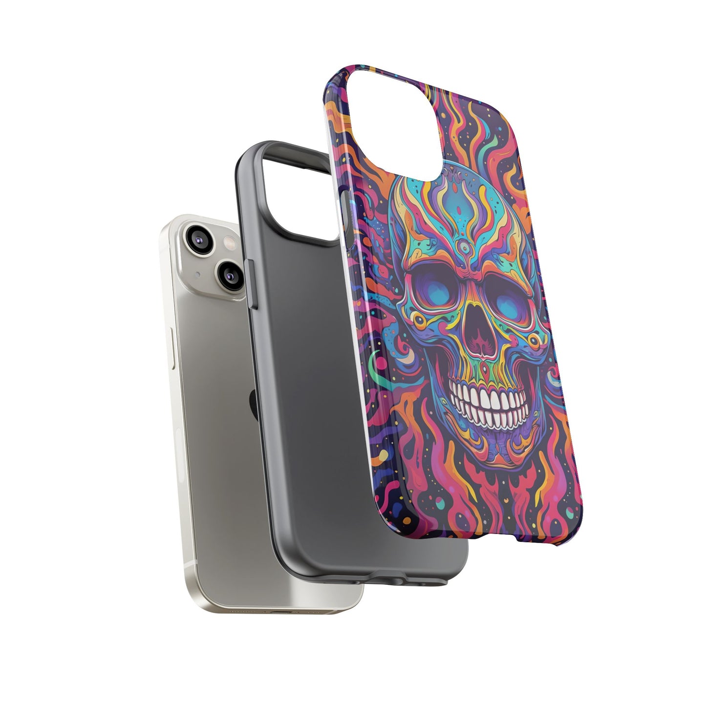 Colorful Skull Phone Case - Tough Cases for Bold Personalities