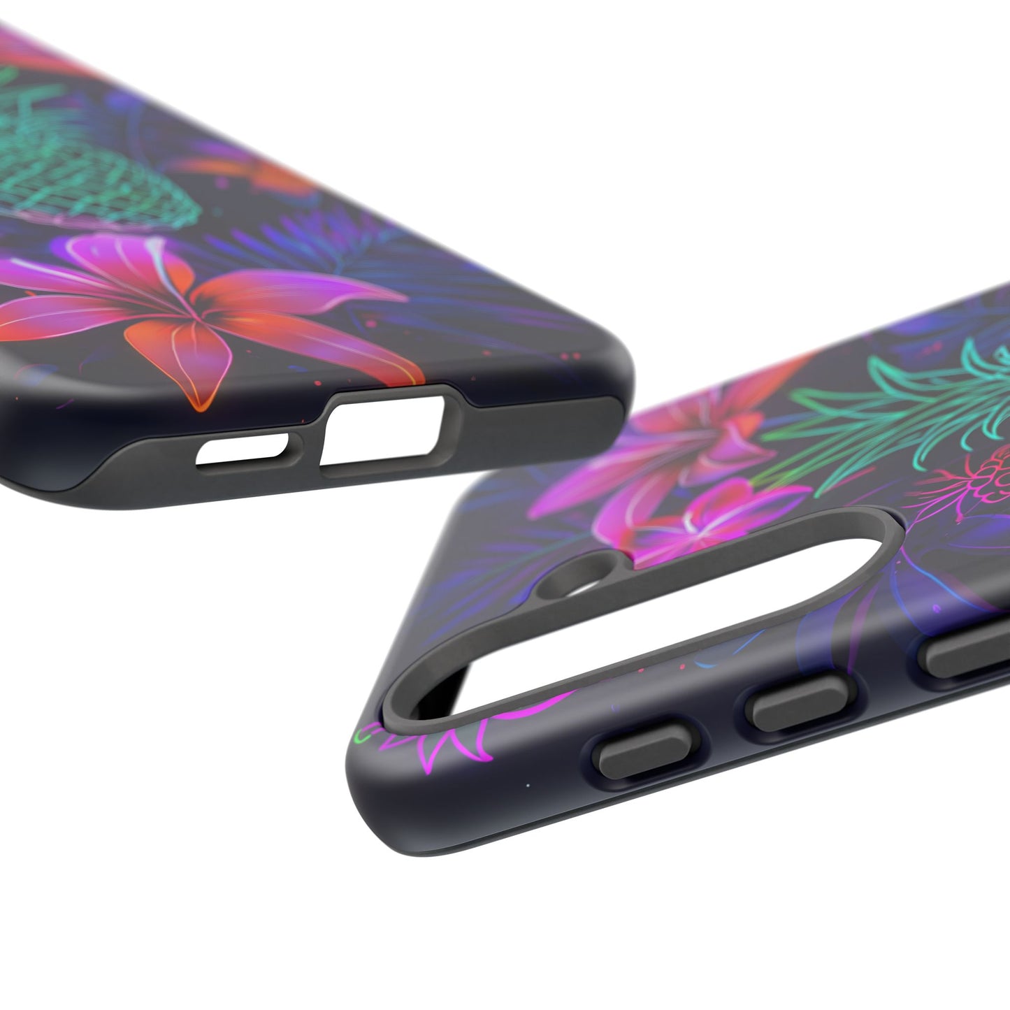 Tough Cases - Tropical Neon Floral iPhone Case