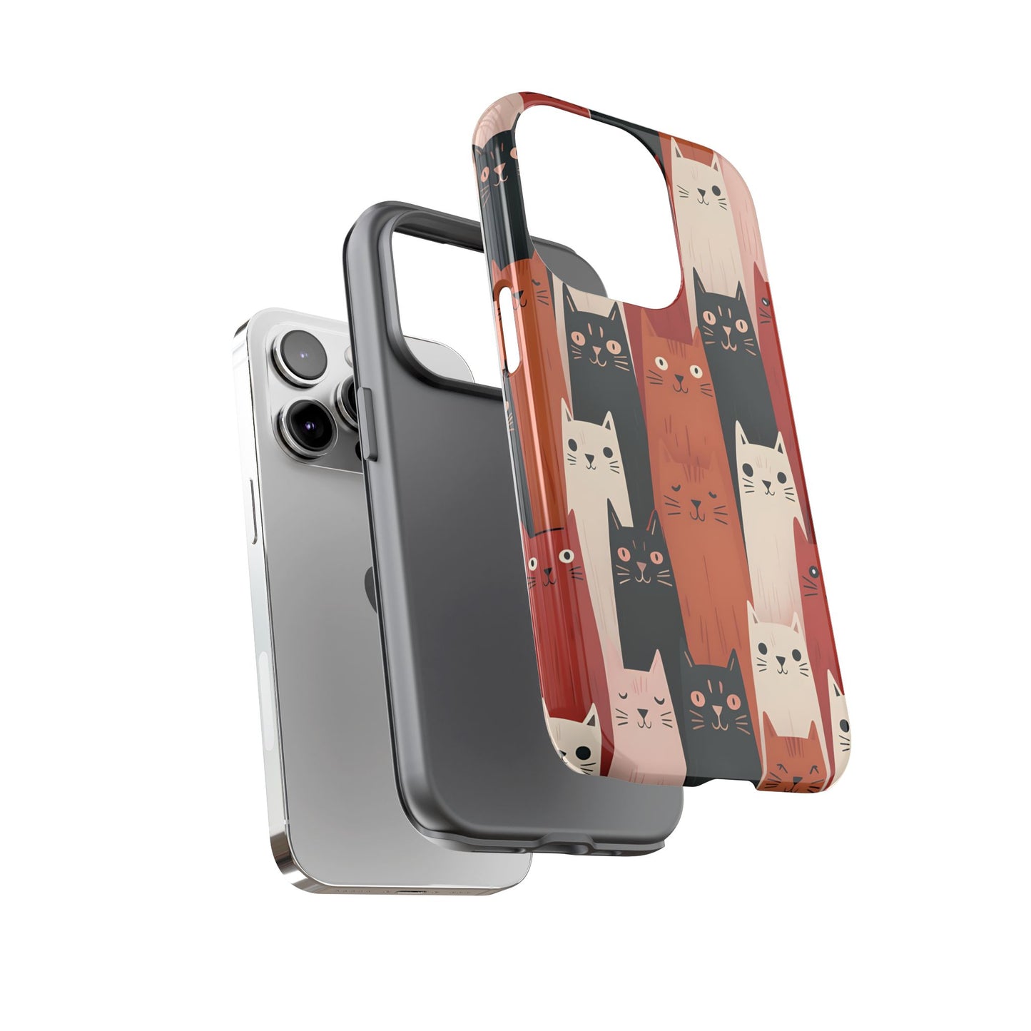 Playful Cat Phone Case - Tough & Stylish Purrfect for Cat Lovers