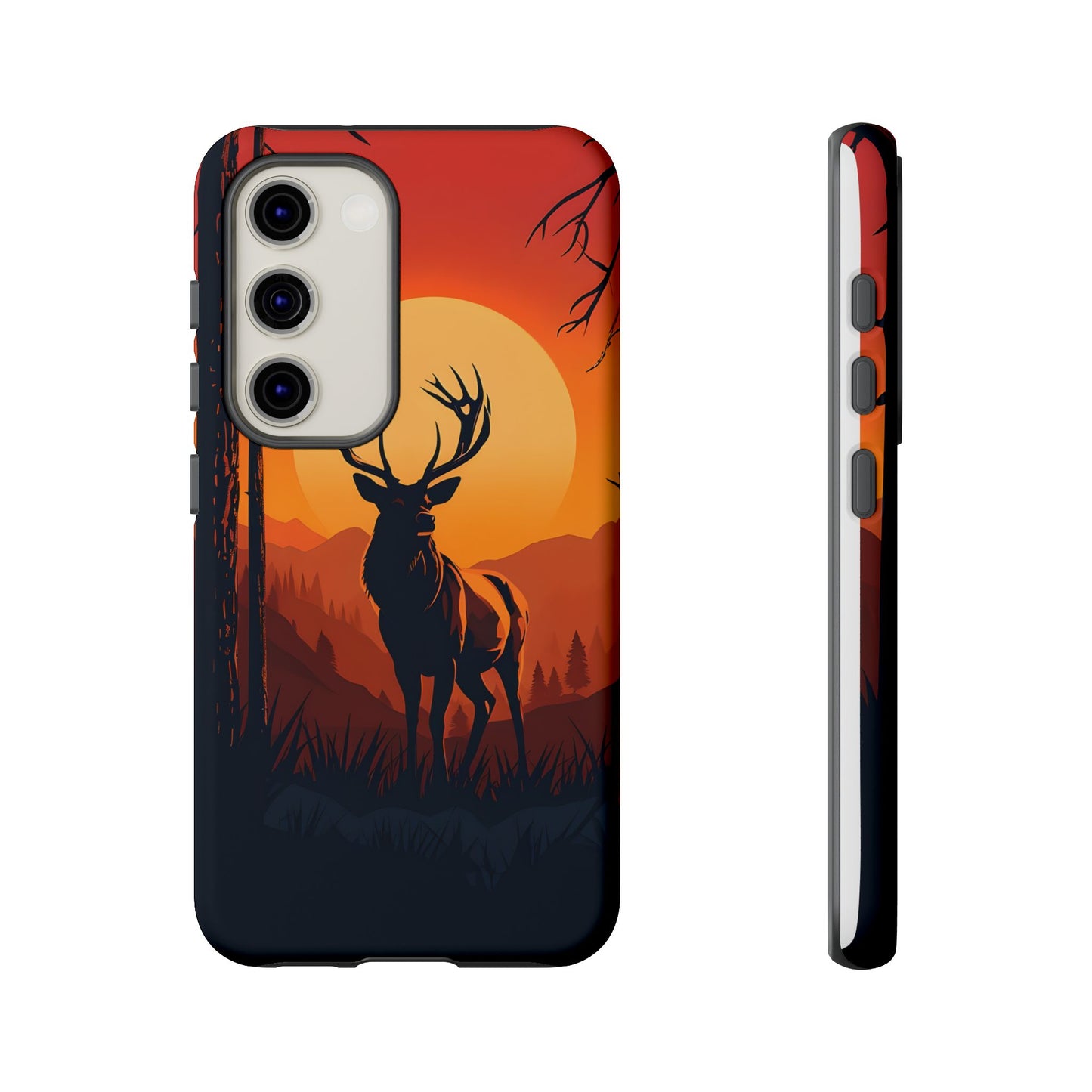 Wildlife Phone Case - Stag and Sunset Design for Nature Lovers