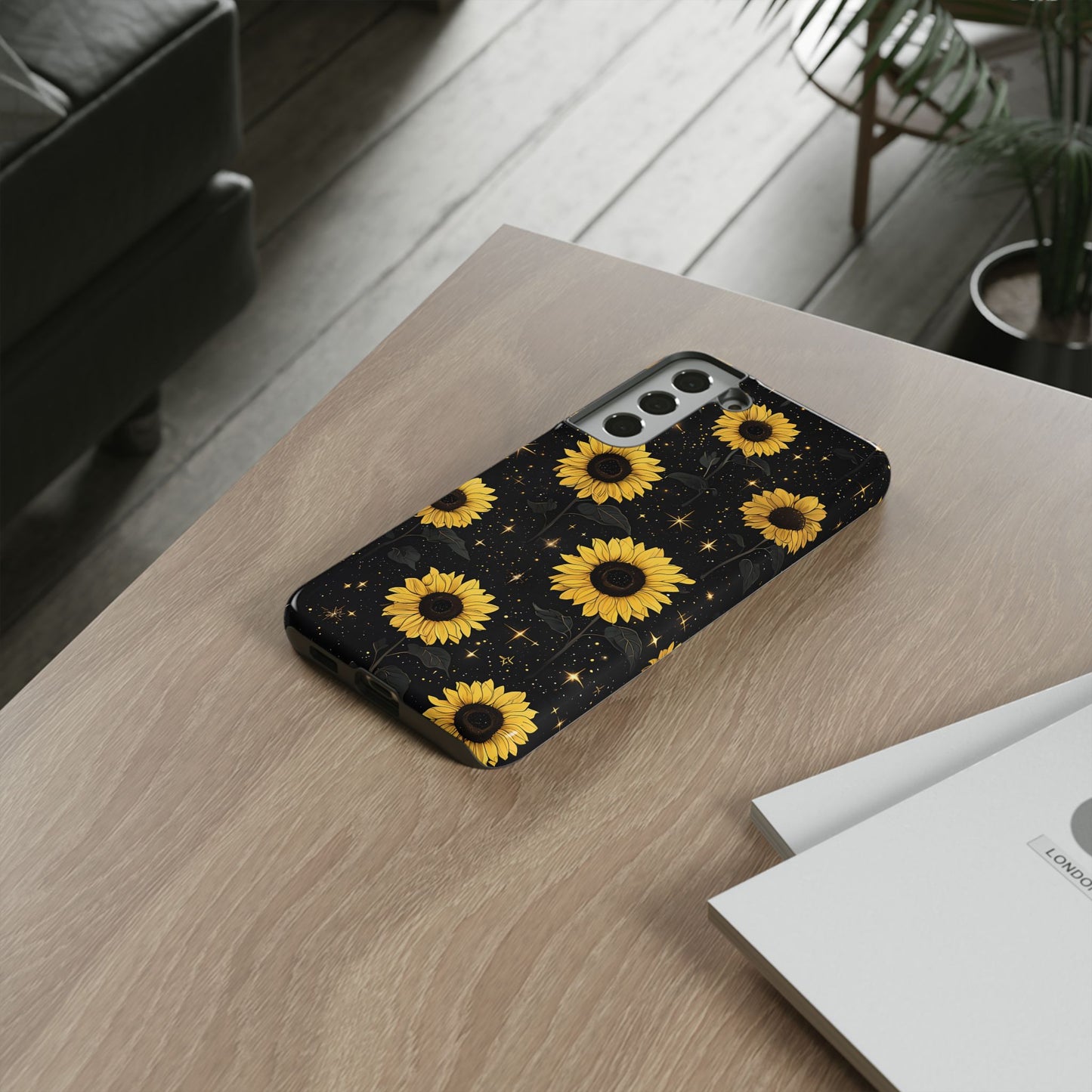 Sunflower Galaxy Tough Case - Durable Phone Cover with Floral Design