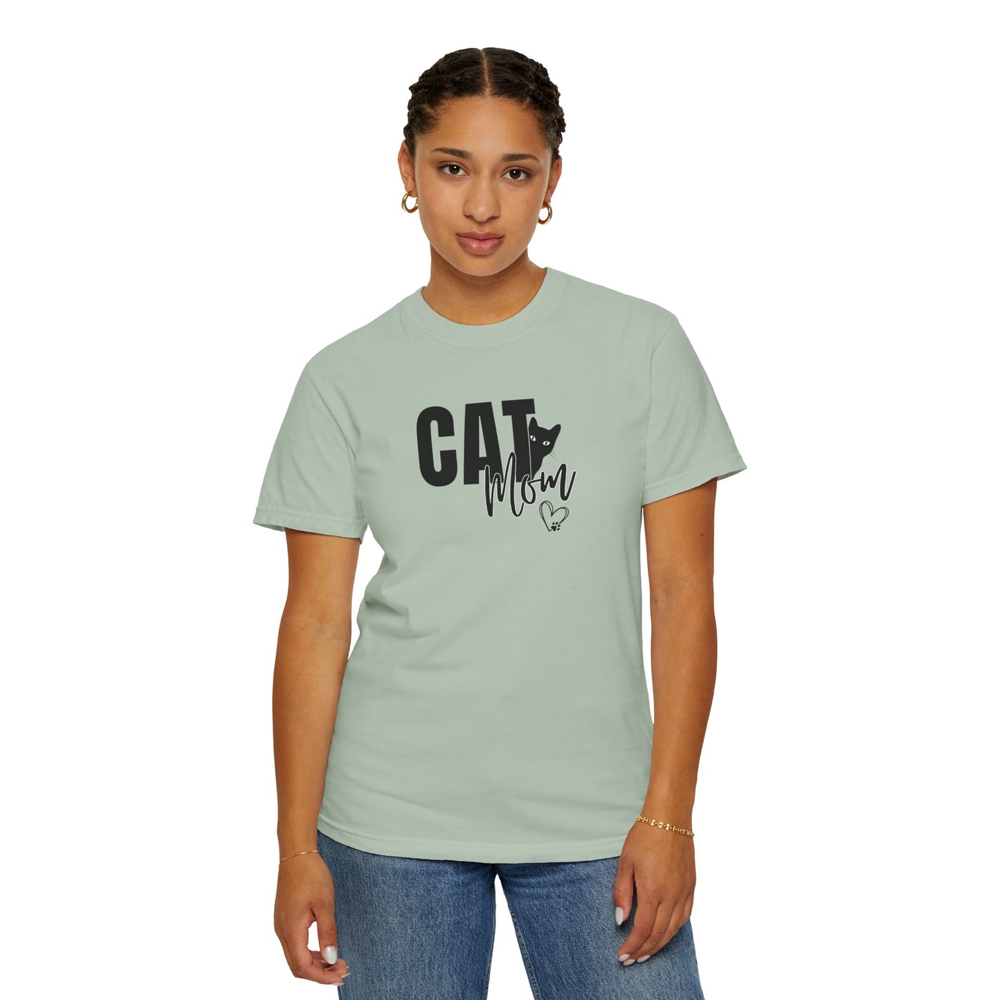 Cat Mom Unisex Garment-Dyed T-Shirt – Perfect Gift for Cat Lovers