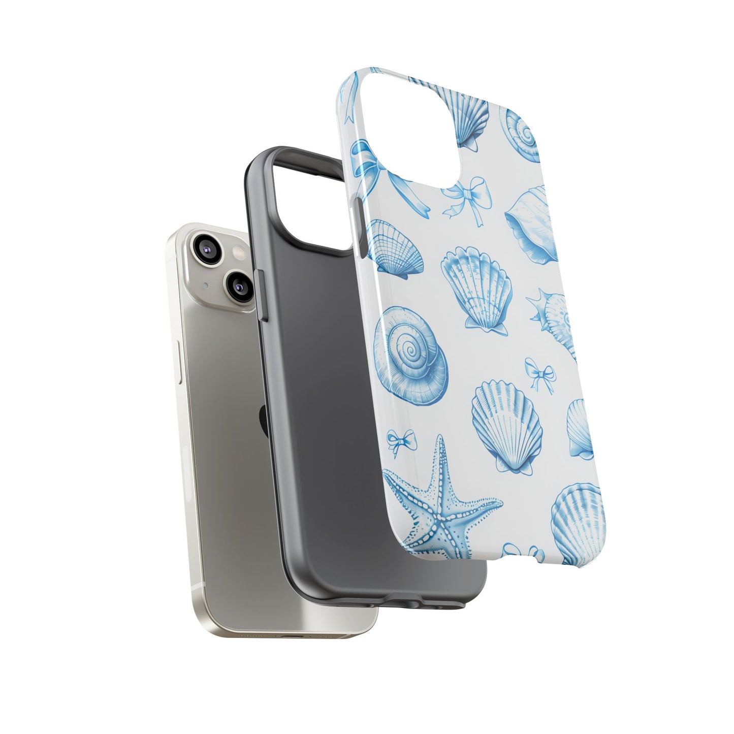 Coquette-Coastal Ocean-Themed Phone Case - Seashell and Starfish Design