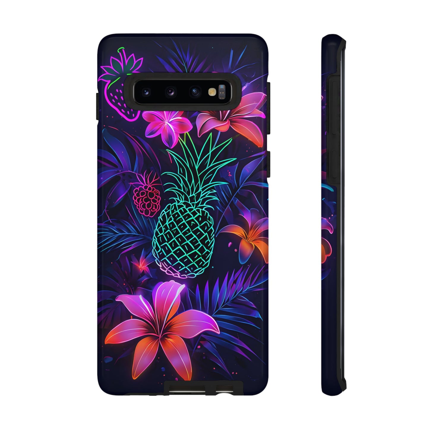 Tough Cases - Tropical Neon Floral iPhone Case