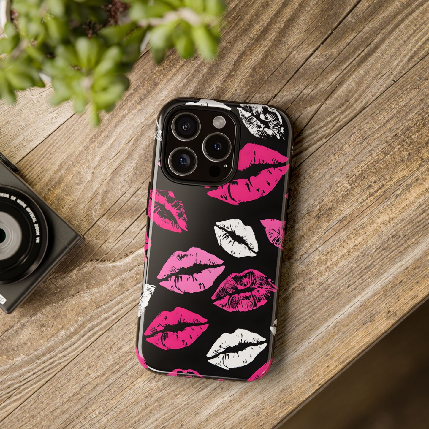 Lips Print iPhone Case - Stylish Tough Phone Cover