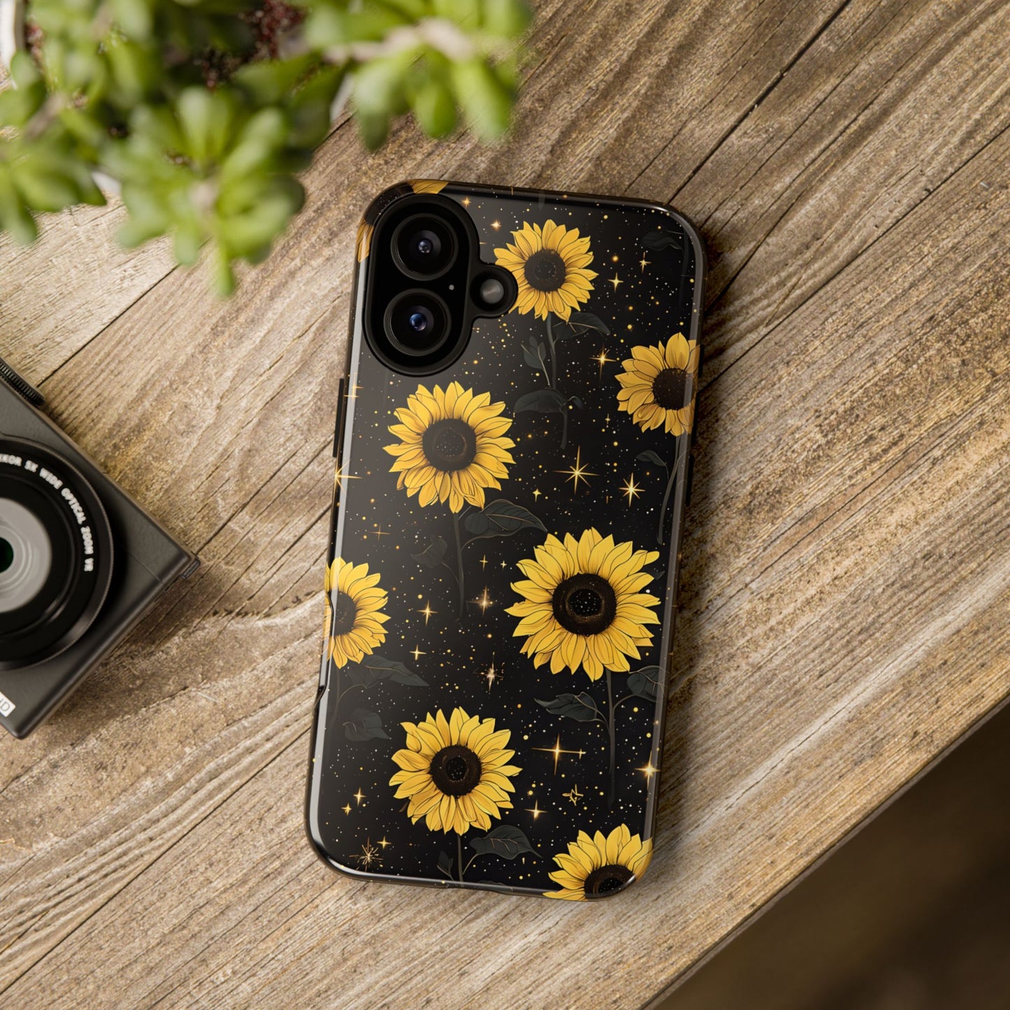 Sunflower Galaxy Tough Case - Durable Phone Cover with Floral Design
