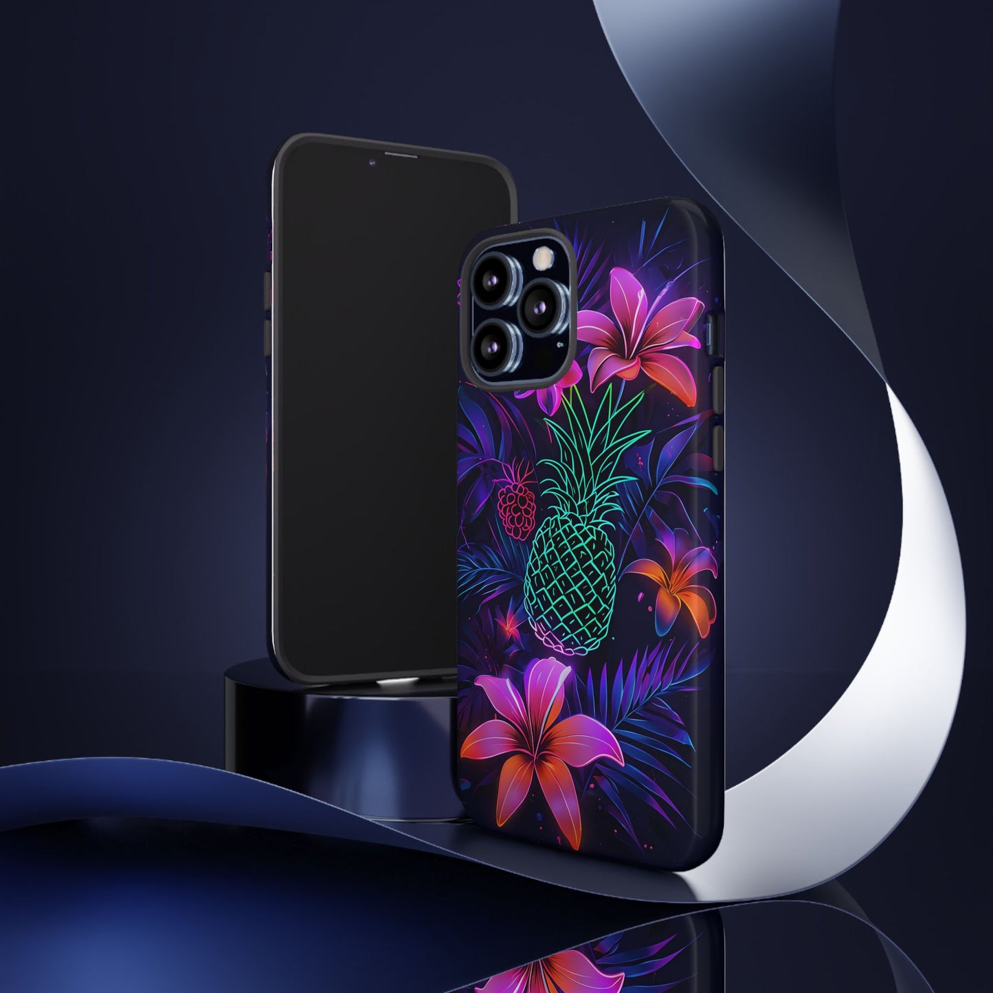 Tough Cases - Tropical Neon Floral iPhone Case