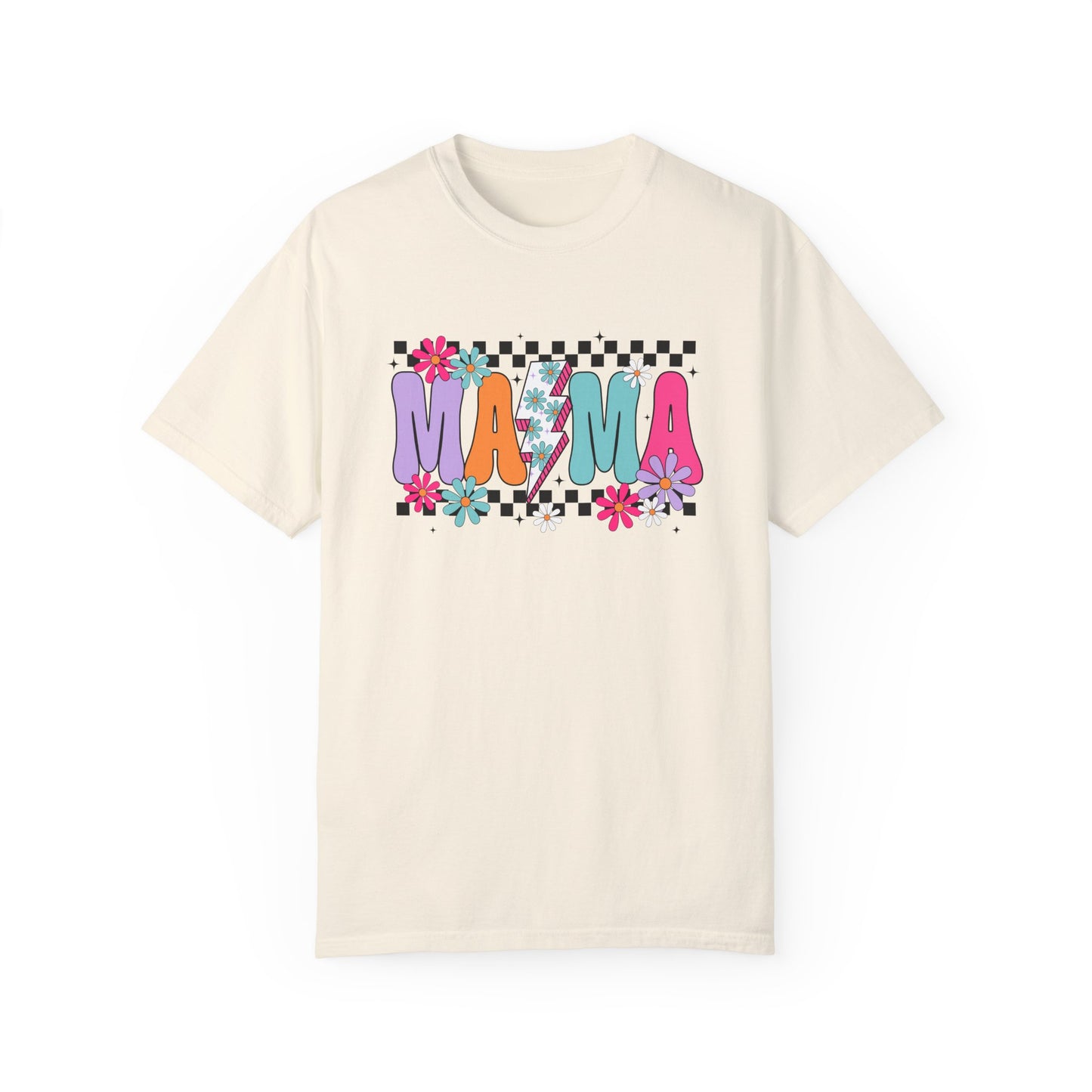 Colorful Mama Graphic T-Shirt for Moms - Unisex Garment-Dyed Tee