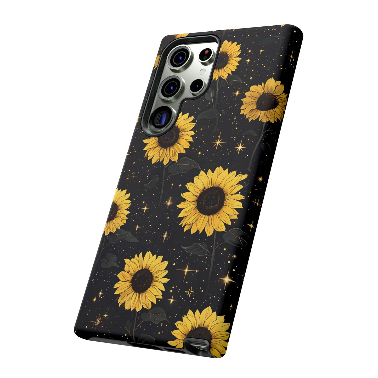 Sunflower Galaxy Tough Case - Durable Phone Cover with Floral Design