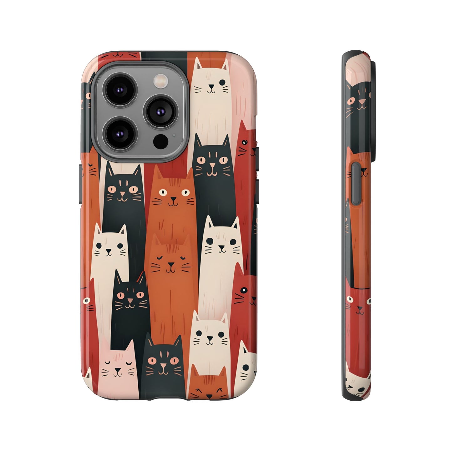 Playful Cat Phone Case - Tough & Stylish Purrfect for Cat Lovers