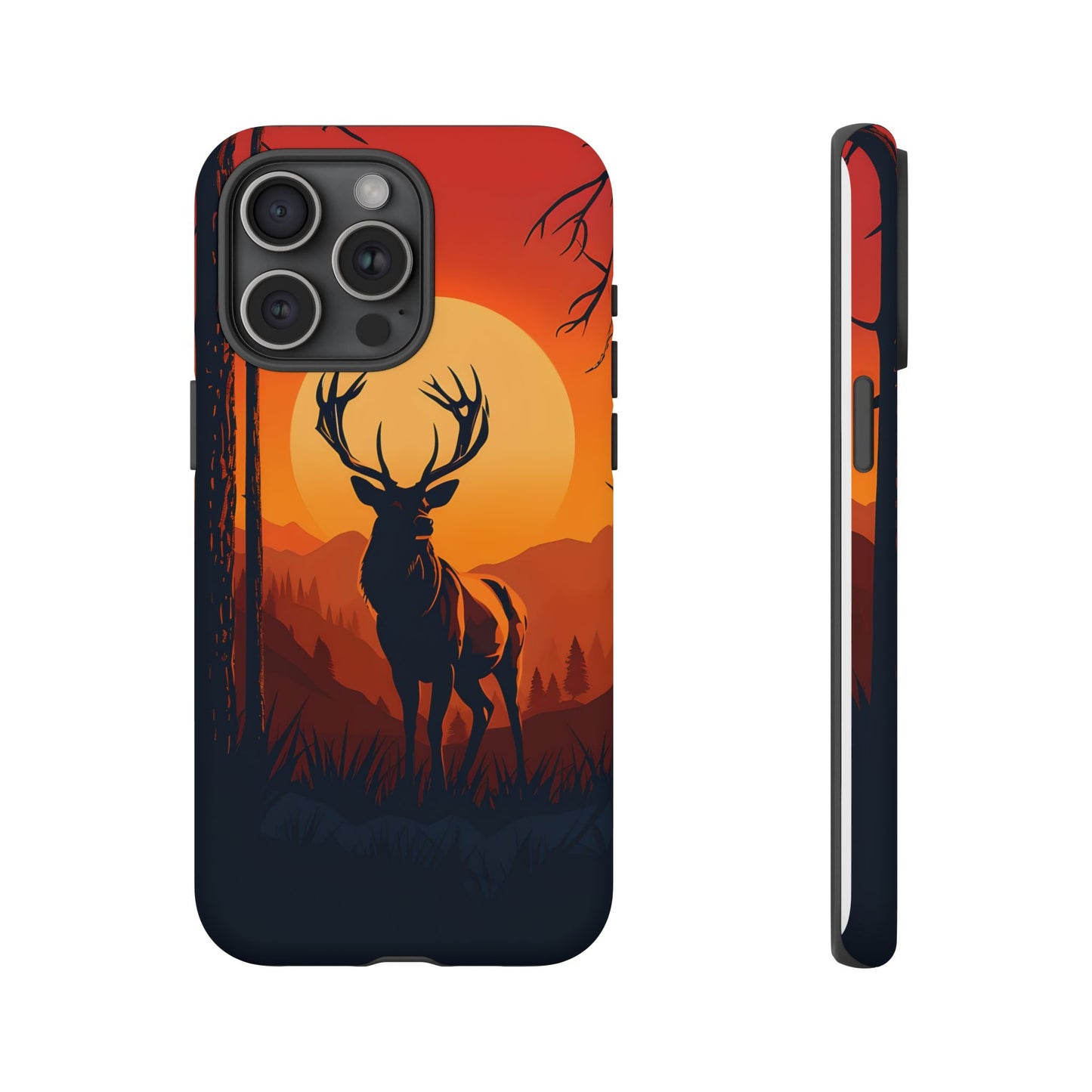 Wildlife Phone Case - Stag and Sunset Design for Nature Lovers