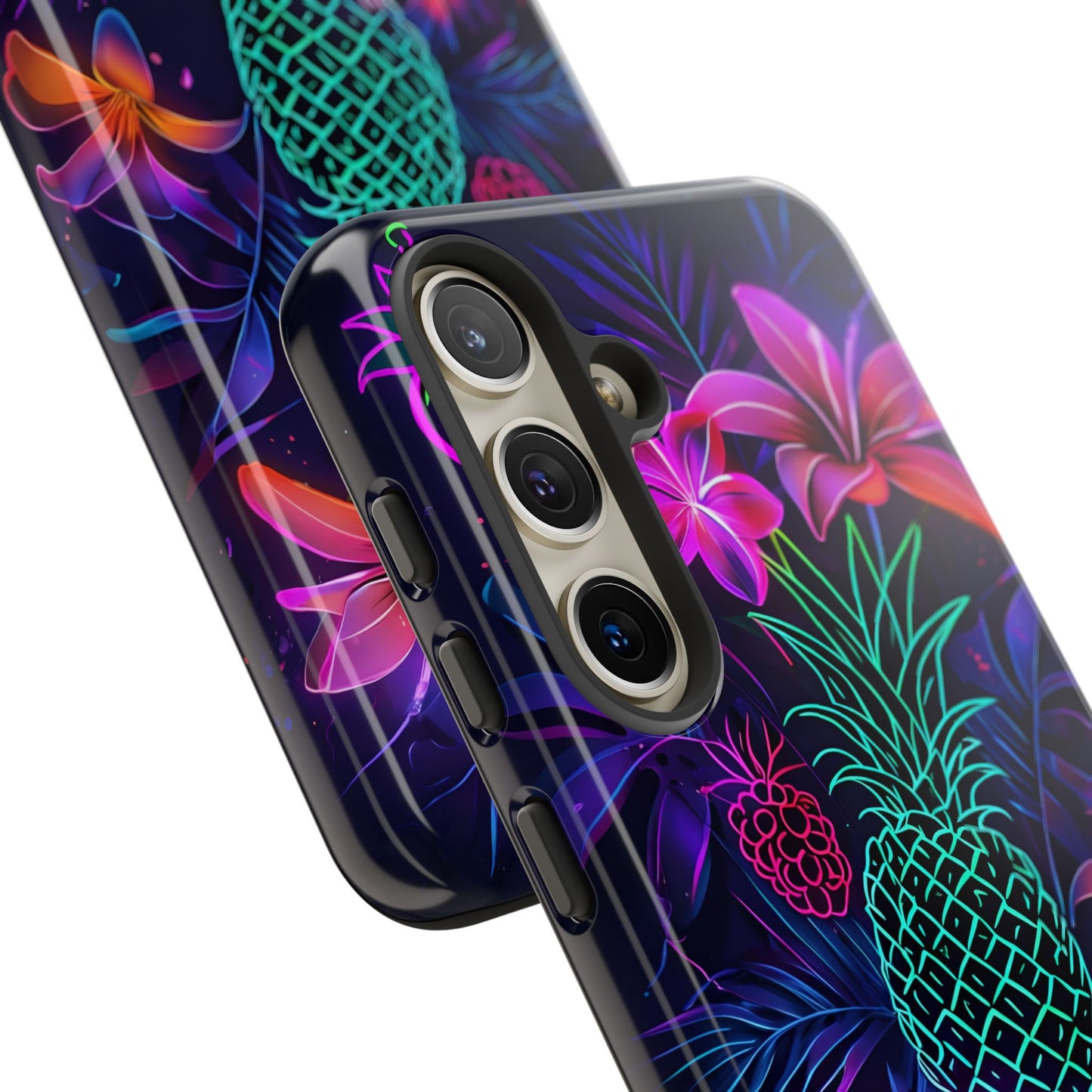 Tough Cases - Tropical Neon Floral iPhone Case
