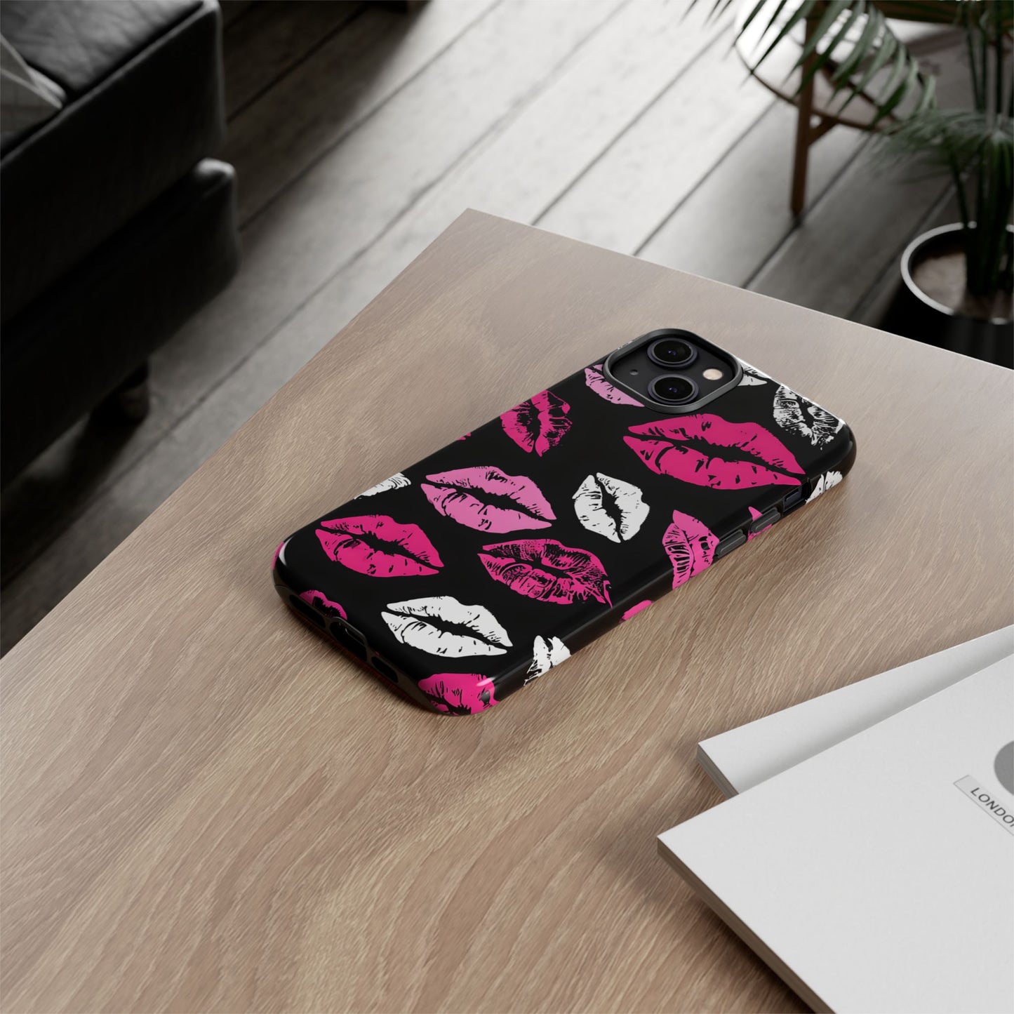 Lips Print iPhone Case - Stylish Tough Phone Cover