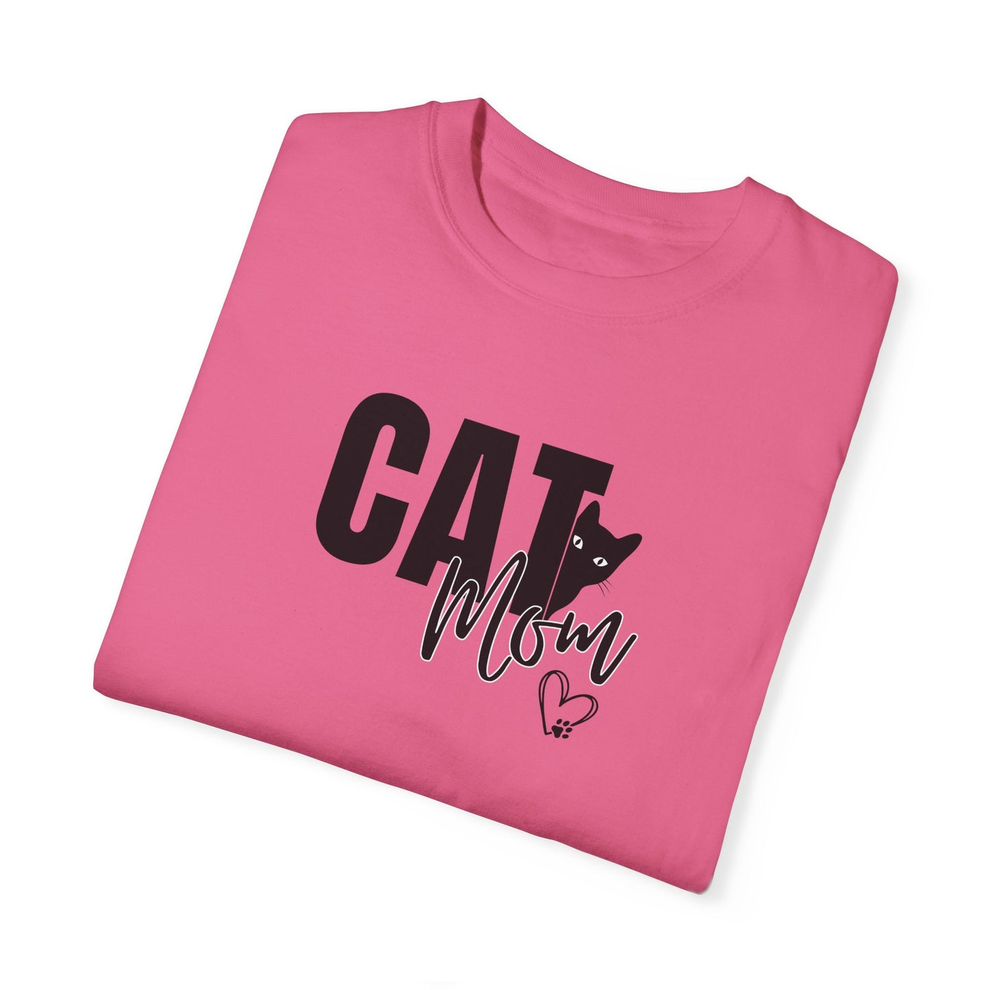 Cat Mom Unisex Garment-Dyed T-Shirt – Perfect Gift for Cat Lovers