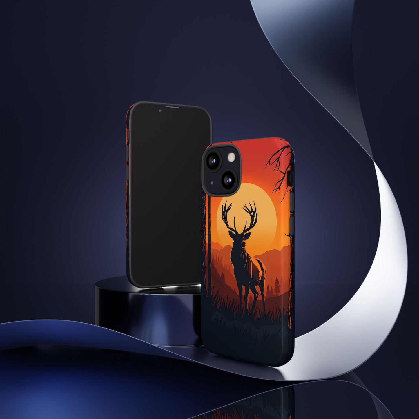 Wildlife Phone Case - Stag and Sunset Design for Nature Lovers