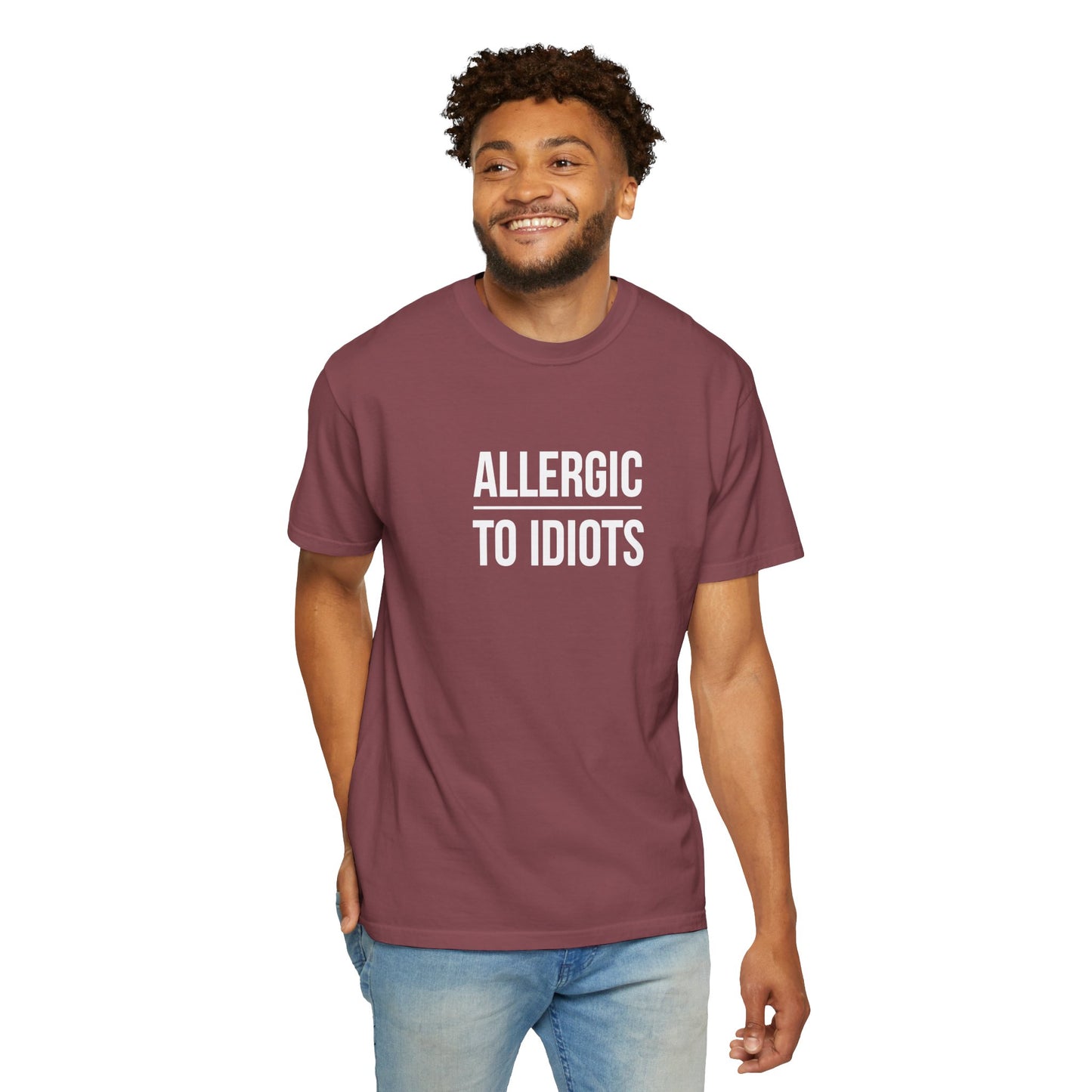 Unisex Allergic to Idiots T-Shirt - Relaxed Fit Cotton Tee