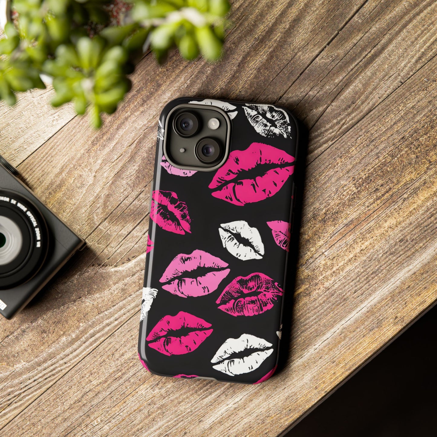 Lips Print iPhone Case - Stylish Tough Phone Cover
