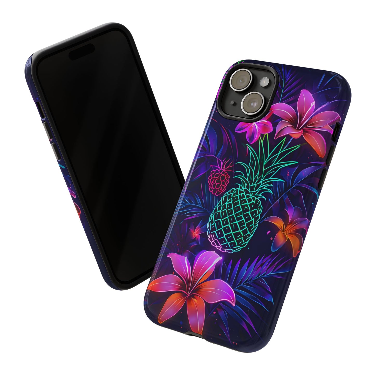 Tough Cases - Tropical Neon Floral iPhone Case