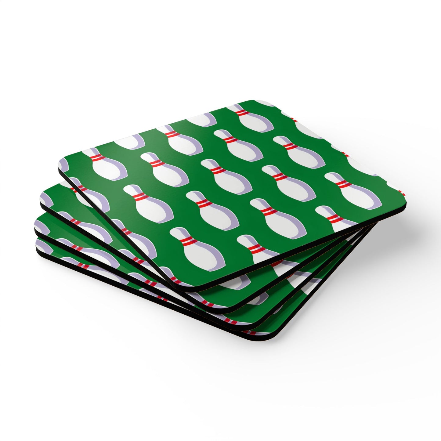 Bowling-Themed Cork Coaster Set - Fun & Functional Drinkware for Parties