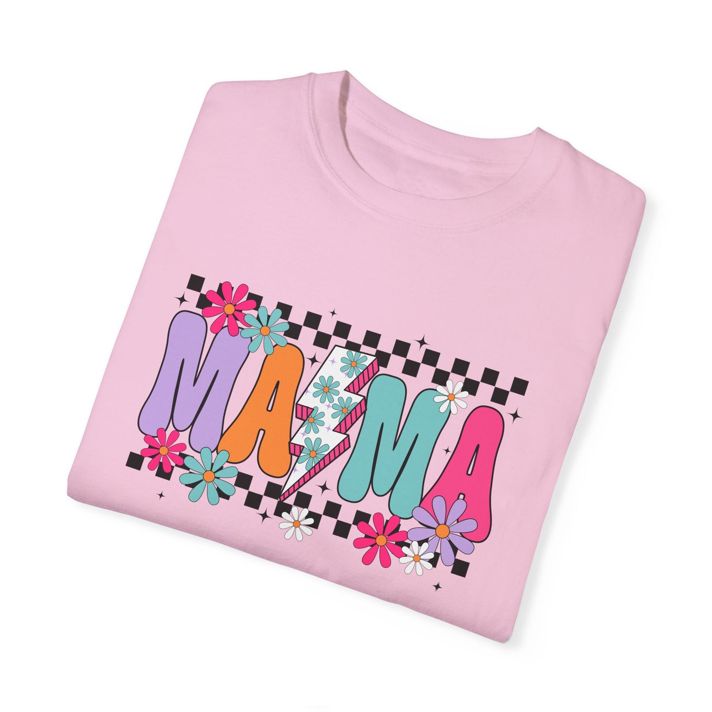Colorful Mama Graphic T-Shirt for Moms - Unisex Garment-Dyed Tee