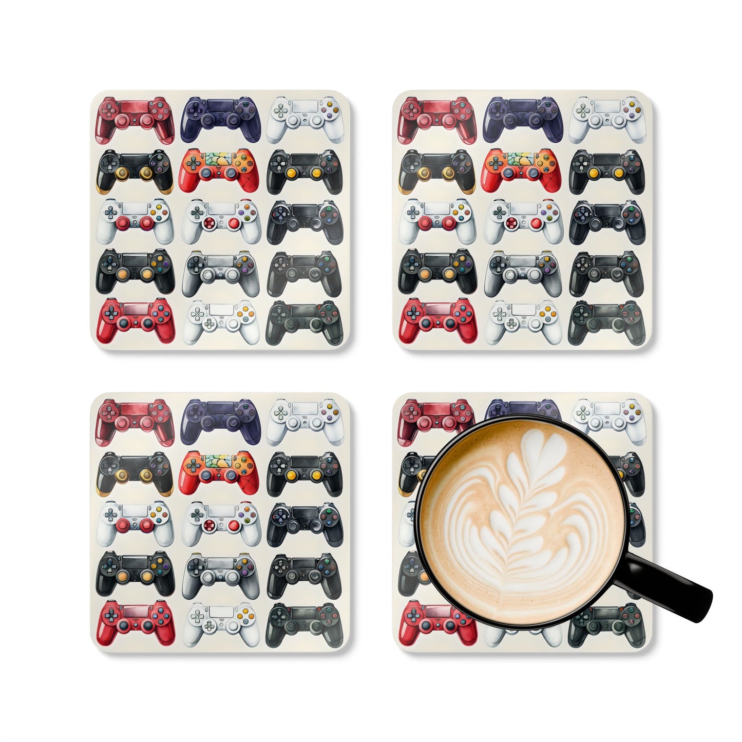 Gamer Cork Coaster Set - Perfect for Enthusiasts and Game Nights