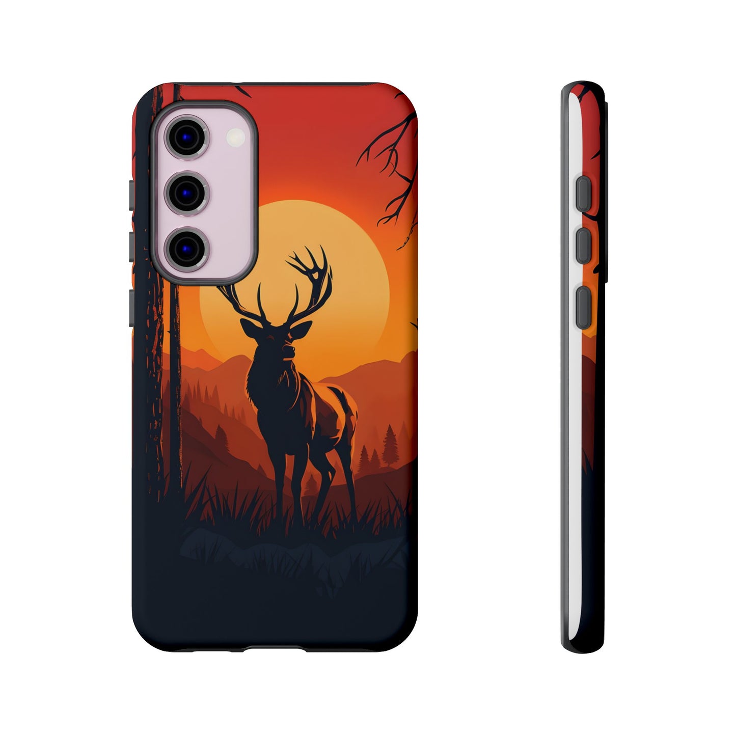 Wildlife Phone Case - Stag and Sunset Design for Nature Lovers