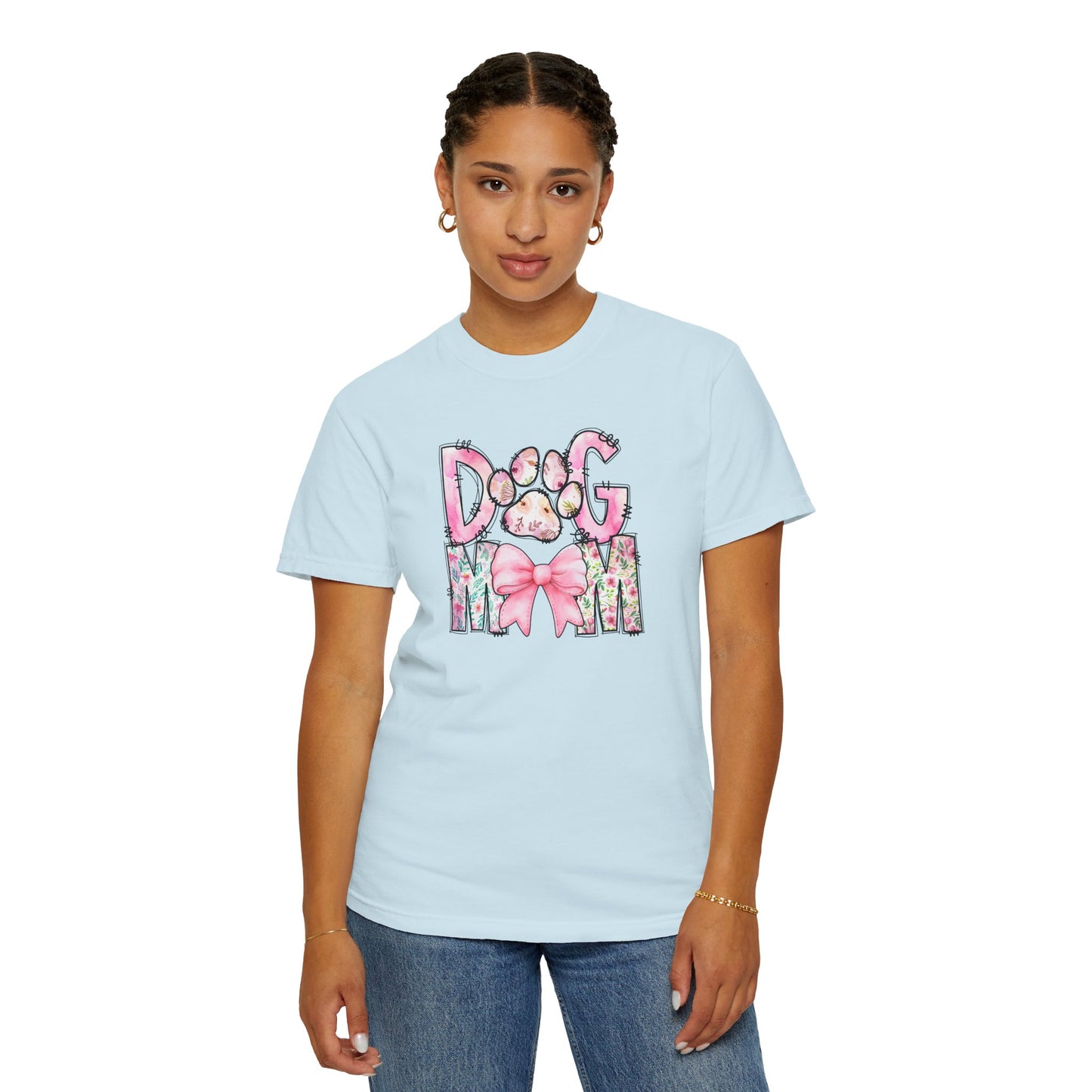 Cute Dog Mom T-Shirt | Garment-Dyed Unisex Tee for Dog Lovers
