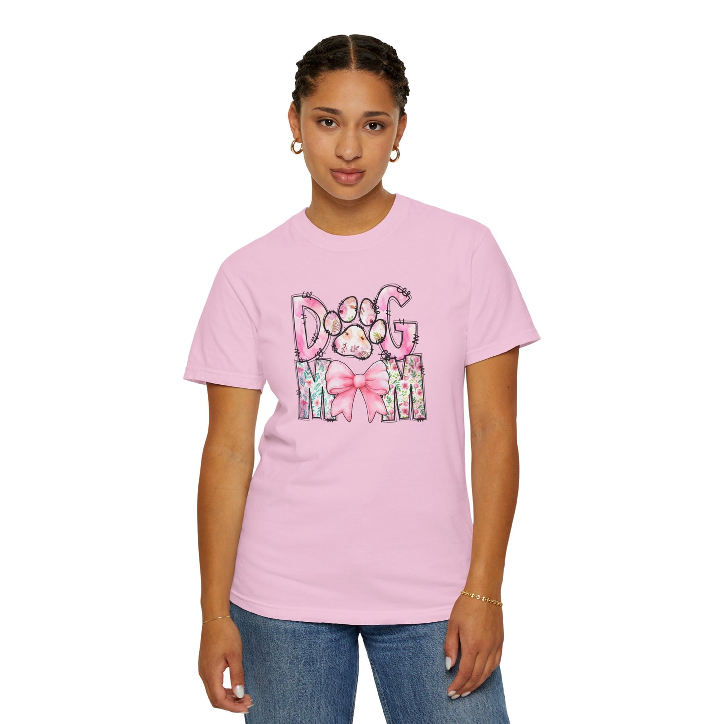 Cute Dog Mom T-Shirt | Garment-Dyed Unisex Tee for Dog Lovers