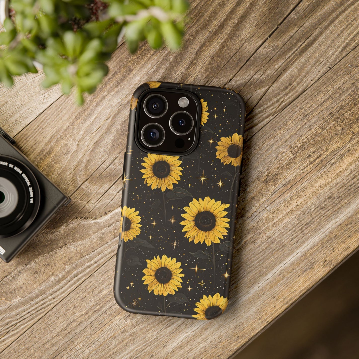 Sunflower Galaxy Tough Case - Durable Phone Cover with Floral Design
