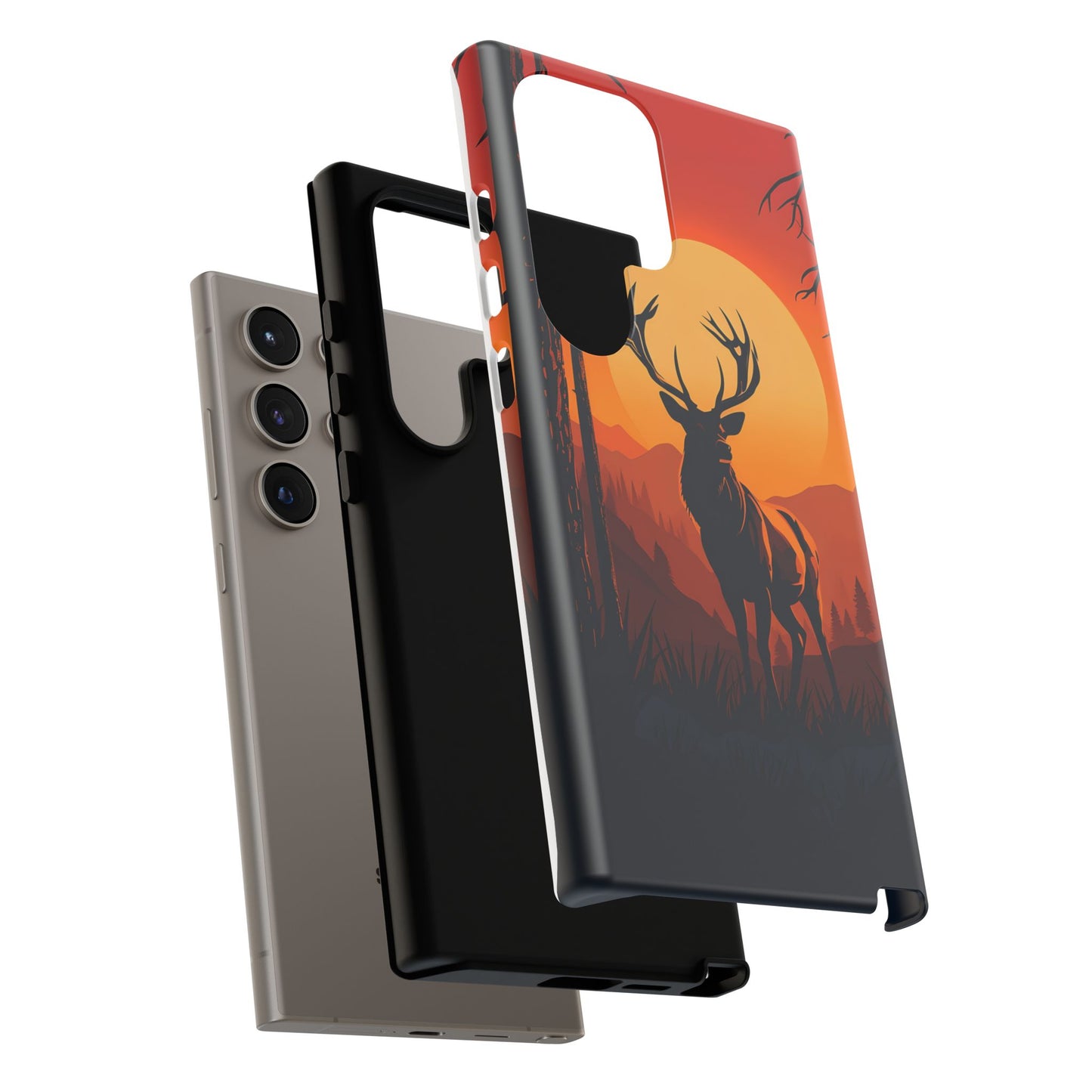 Wildlife Phone Case - Stag and Sunset Design for Nature Lovers