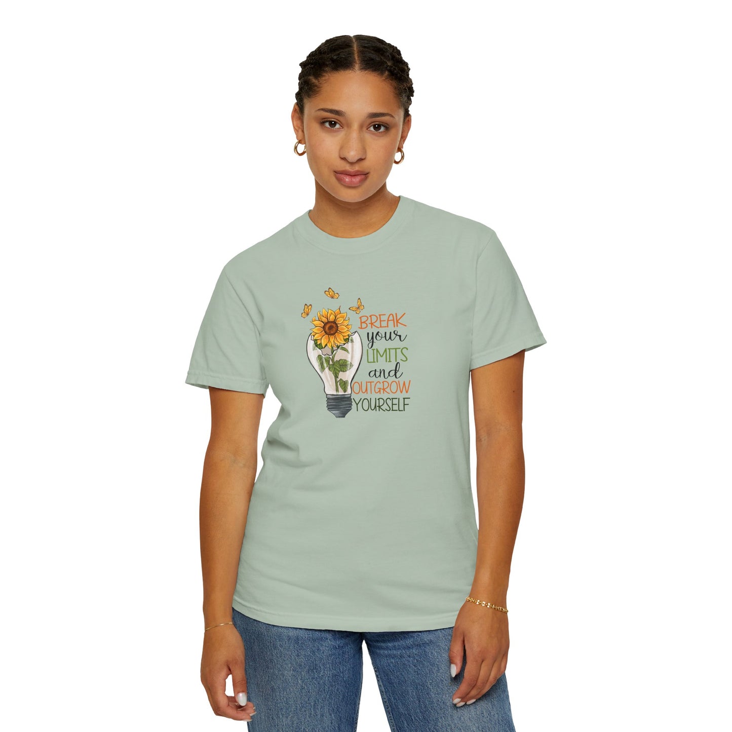 Inspiring Unisex T-Shirt - "Break Your Limits" Floral Design