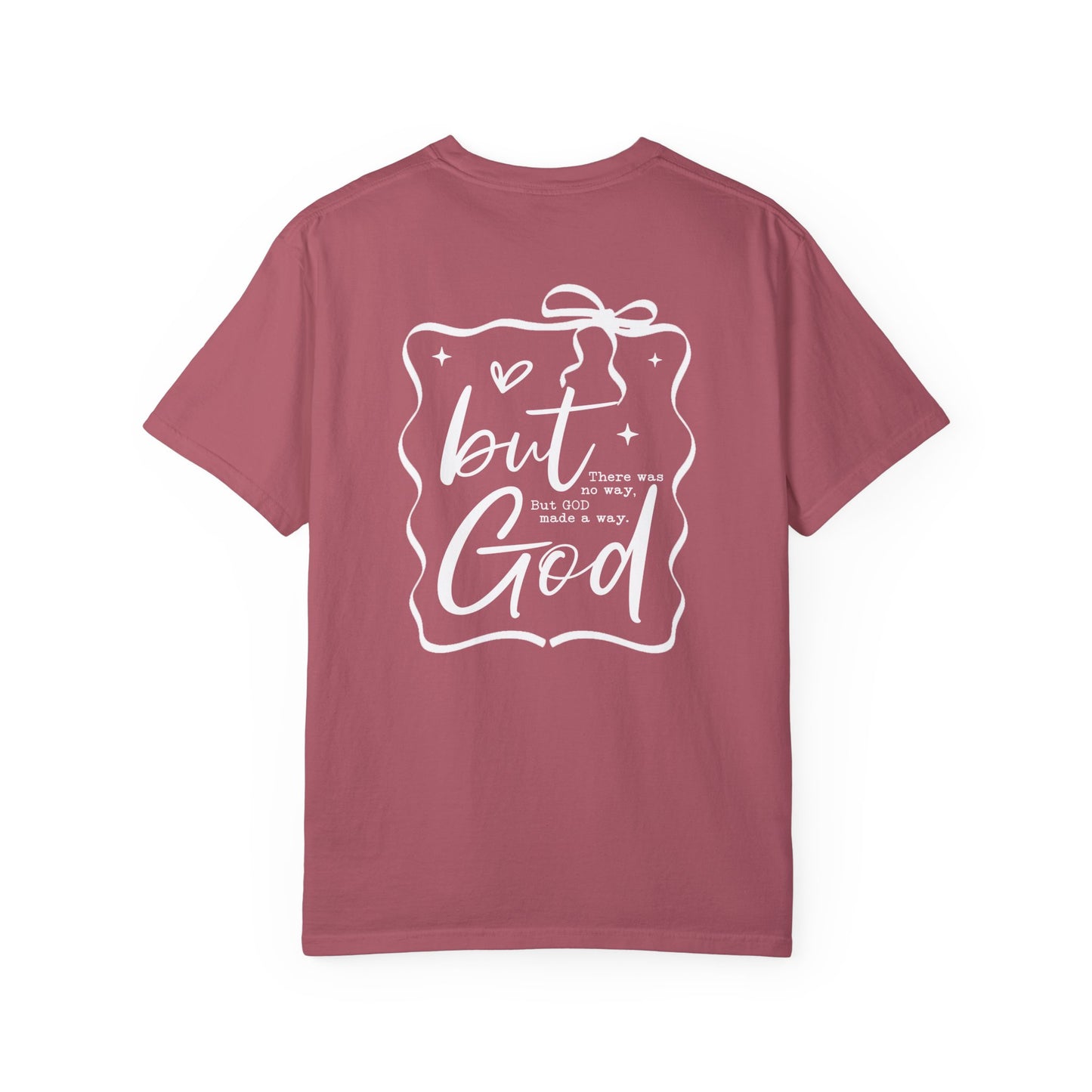 Inspirational T-Shirt with Bow Design – "But God"
